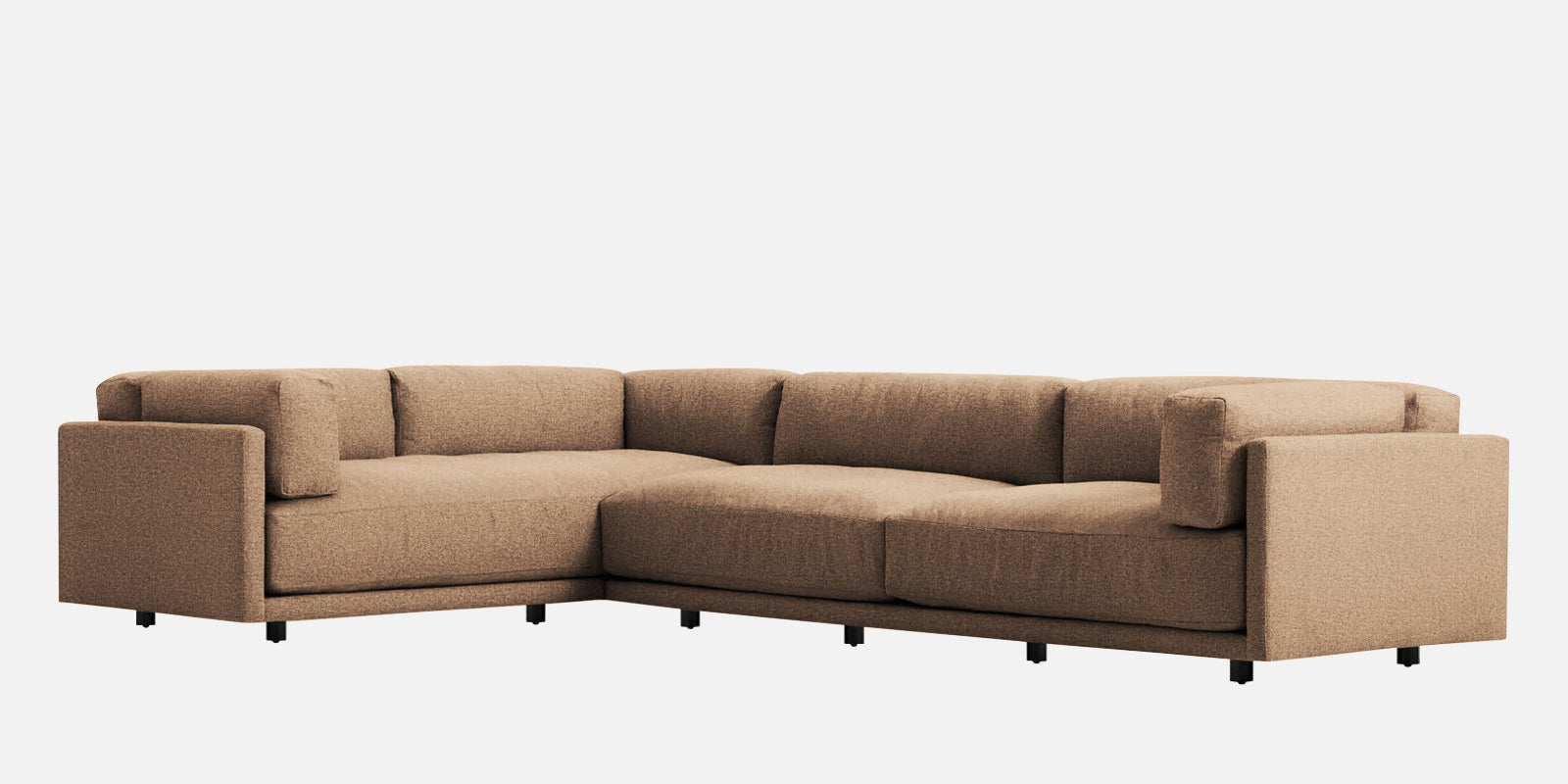 Nixon Fabric 6 Seater RHS Corner Sofa In Cookie Beige Colour - Febonic Living