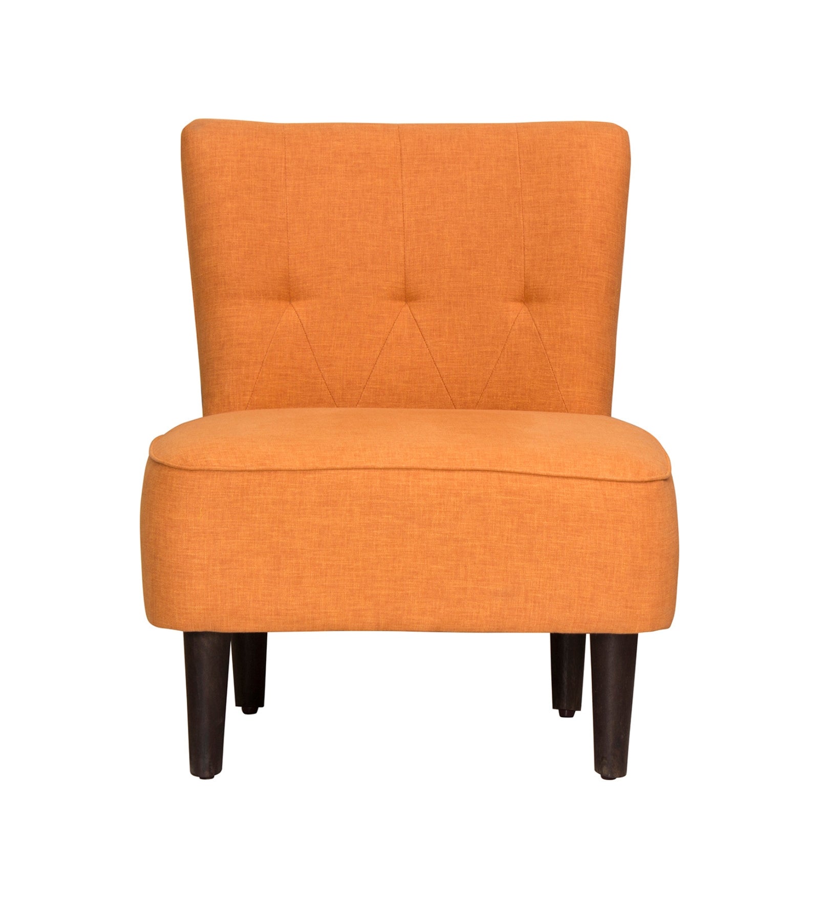 Lola Fabric Slipper Chair in Vivid Orange Colour - Febonic Living