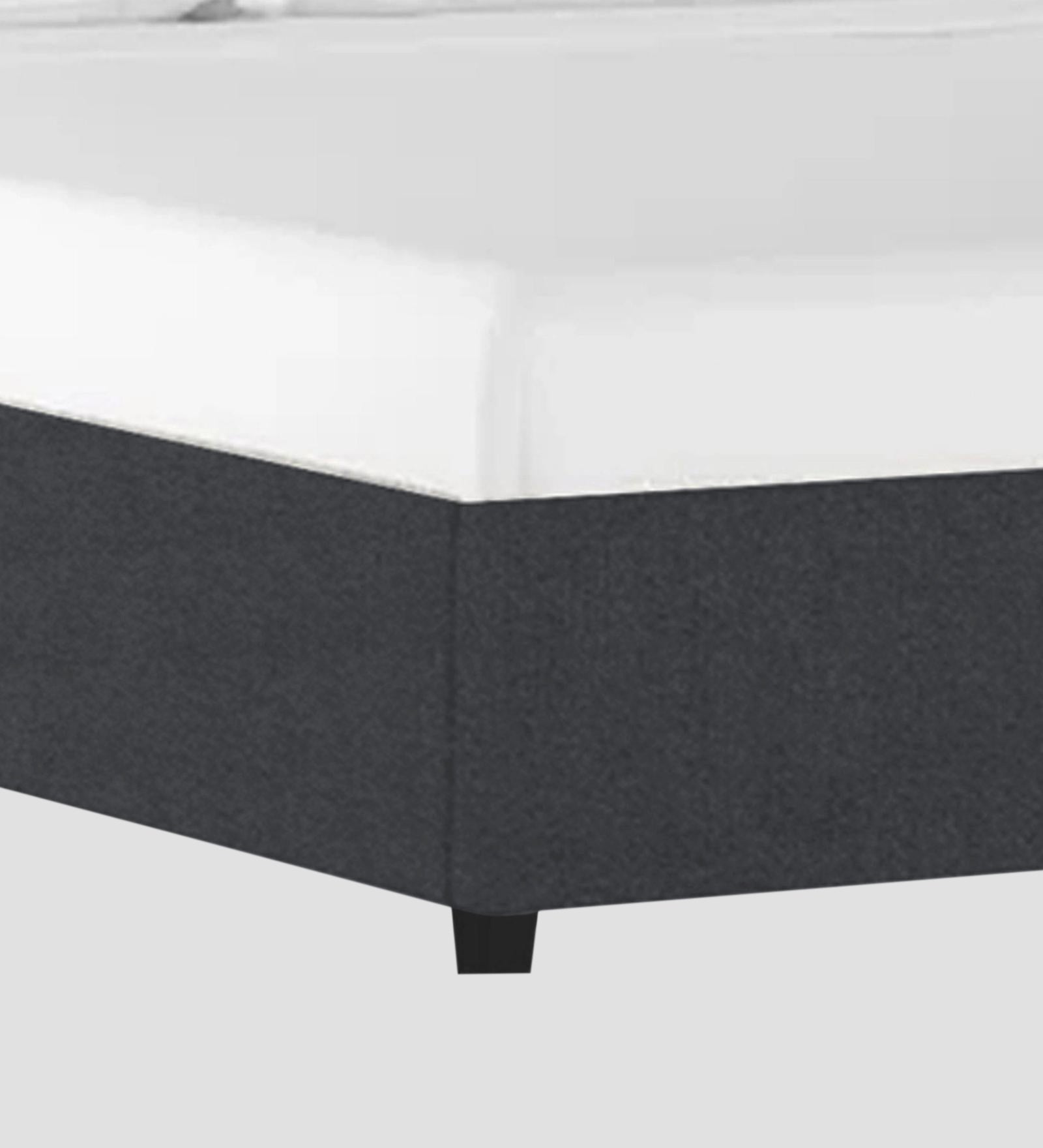 Asyra Velvet Queen Size Bed in Davy Grey Colour With Box Storage - Febonic Living