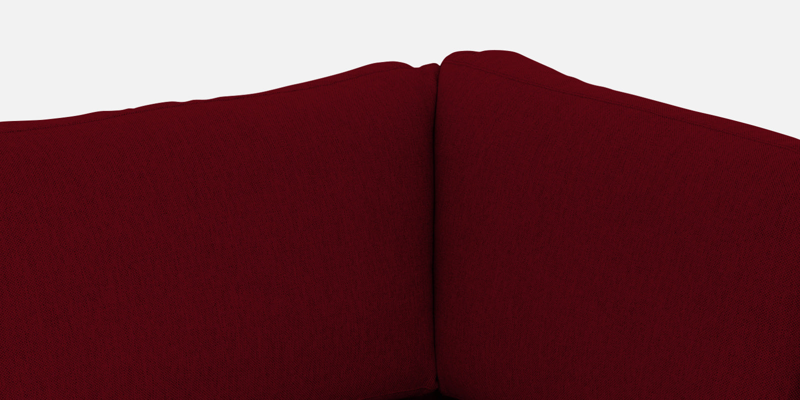 Freedom Velvet 6 Seater RHS Corner Sofa In Cherry Red Colour With Ottoman - Febonic Living