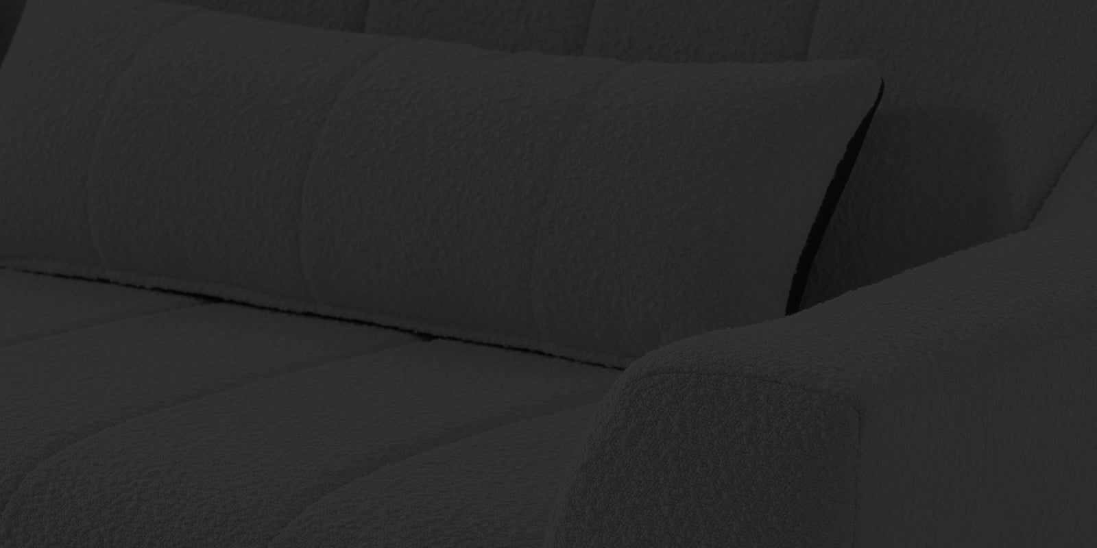 Nesco Boucle Fabric 2 Seater Sofa In Cloud Grey Colour - Febonic Living