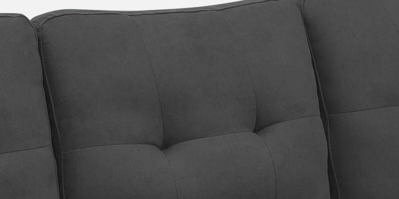 Thomas Fabric LHS Sectional Sofa (3+Lounger) In Charcoal Grey Colour - Febonic Living