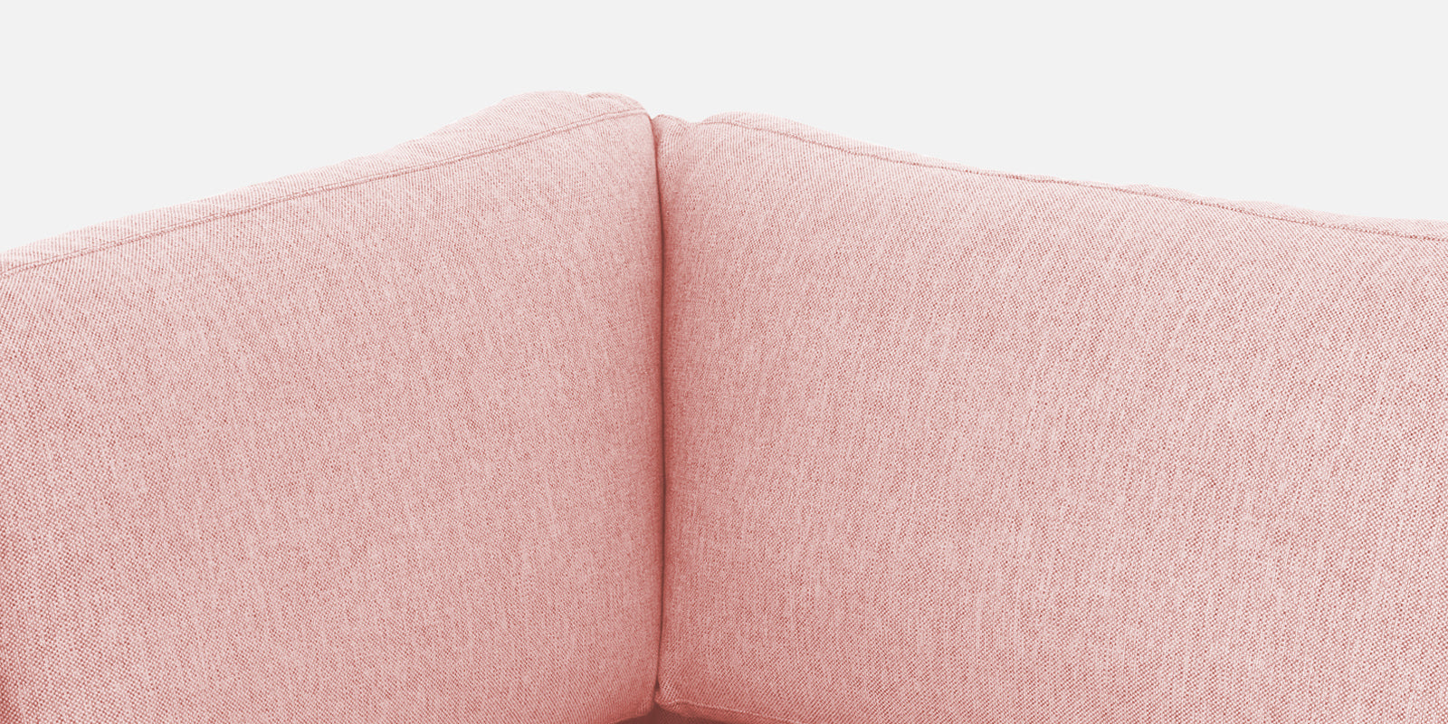 Freedom Velvet 6 Seater LHS Corner Sofa In Millennial Pink Colour With Ottoman - Febonic Living