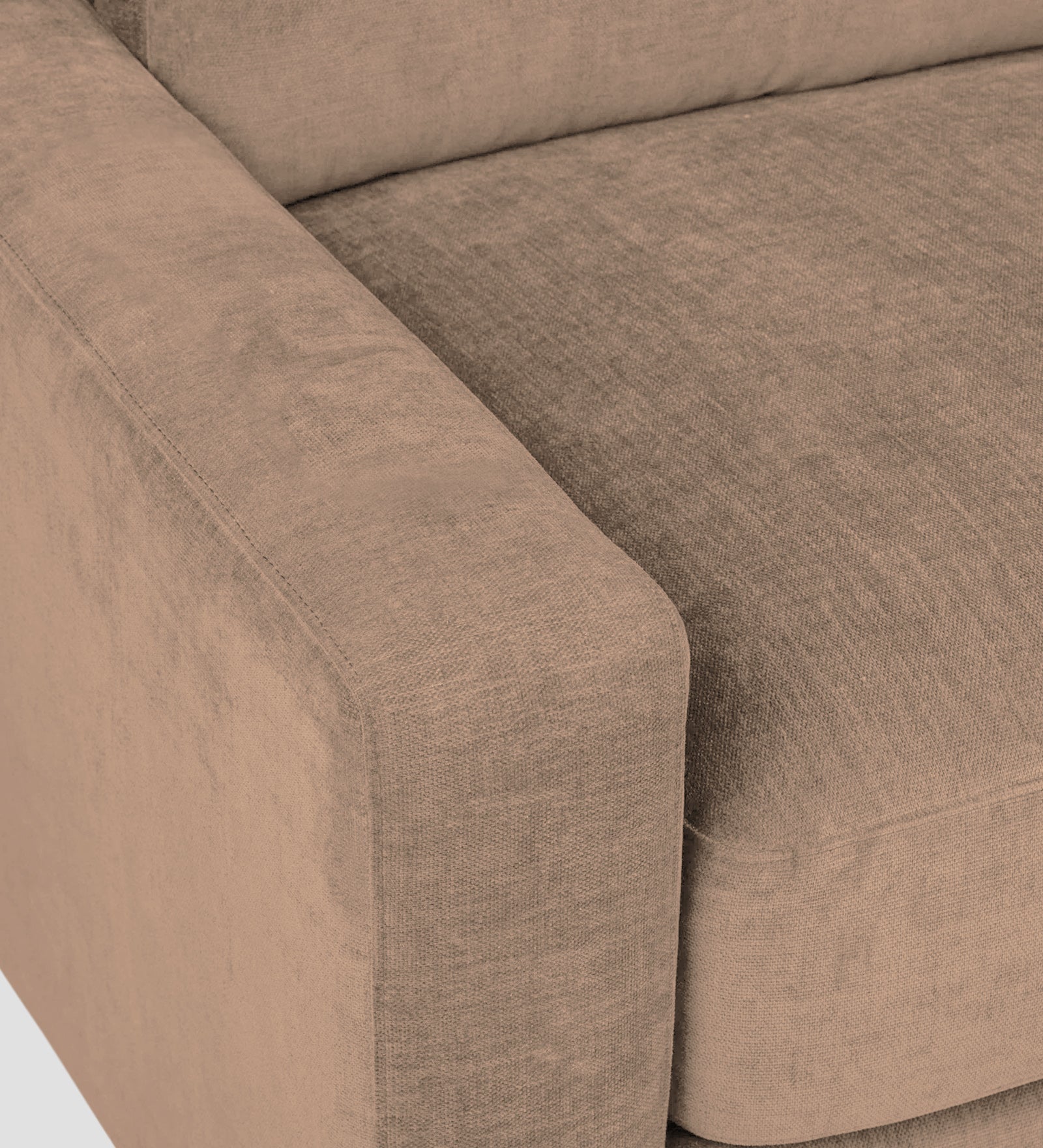 Dara Fabric 1 Seater Sofa In Cookie Beige Colour - Febonic Living