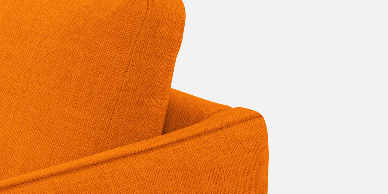 Piku Fabric RHS Sectional Sofa (3+Lounger) In Vivid Orange Colour - Febonic Living