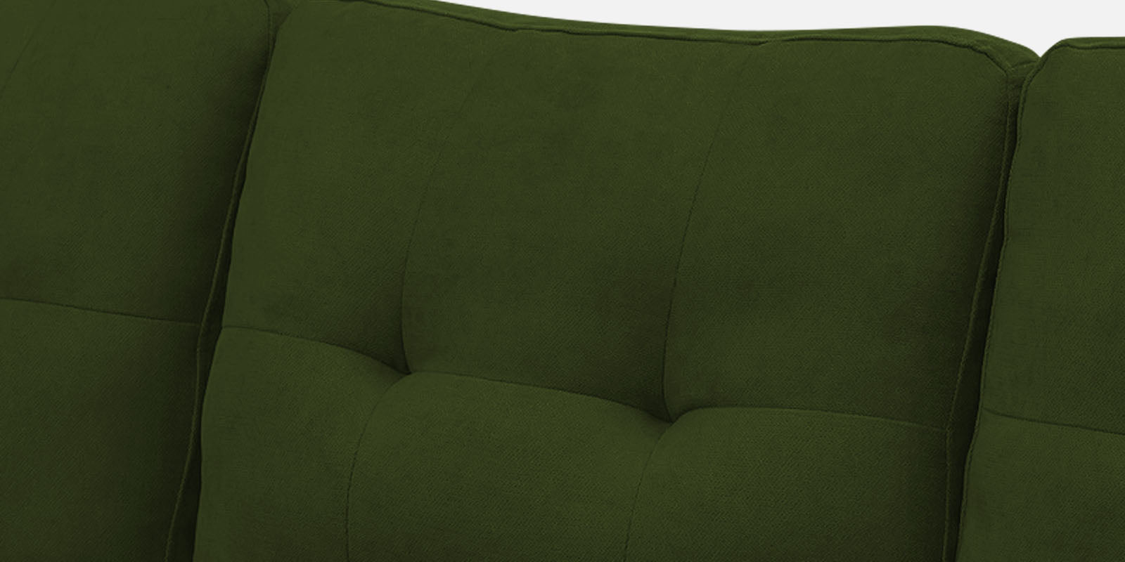 Thomas Fabric RHS Sectional Sofa (2+Lounger) In Olive Green Colour - Febonic Living
