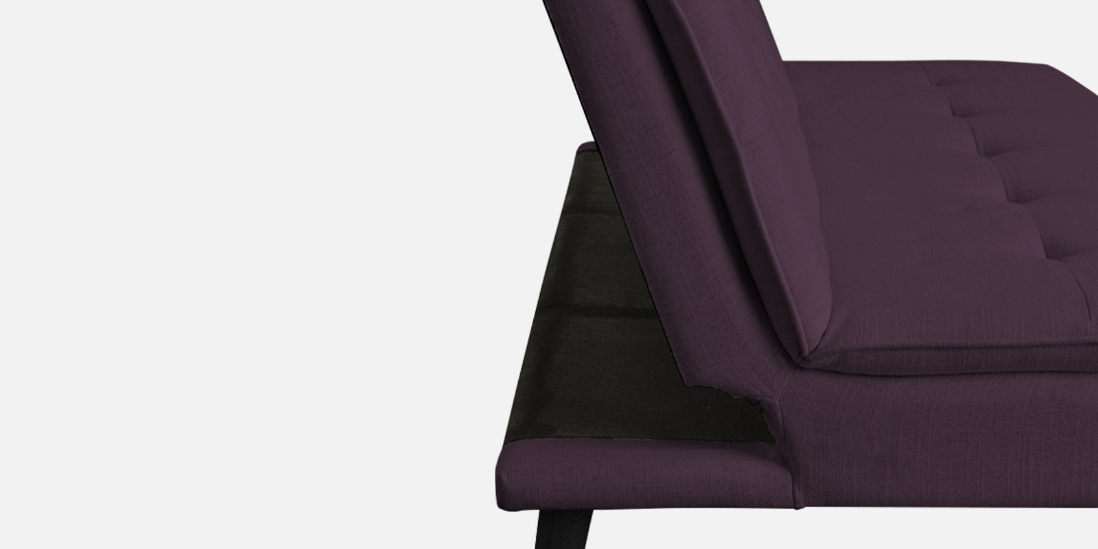 Toner Fabric 3 Seater Convertible Sofa Cum Bed In Greek Purple Colour - Febonic Living