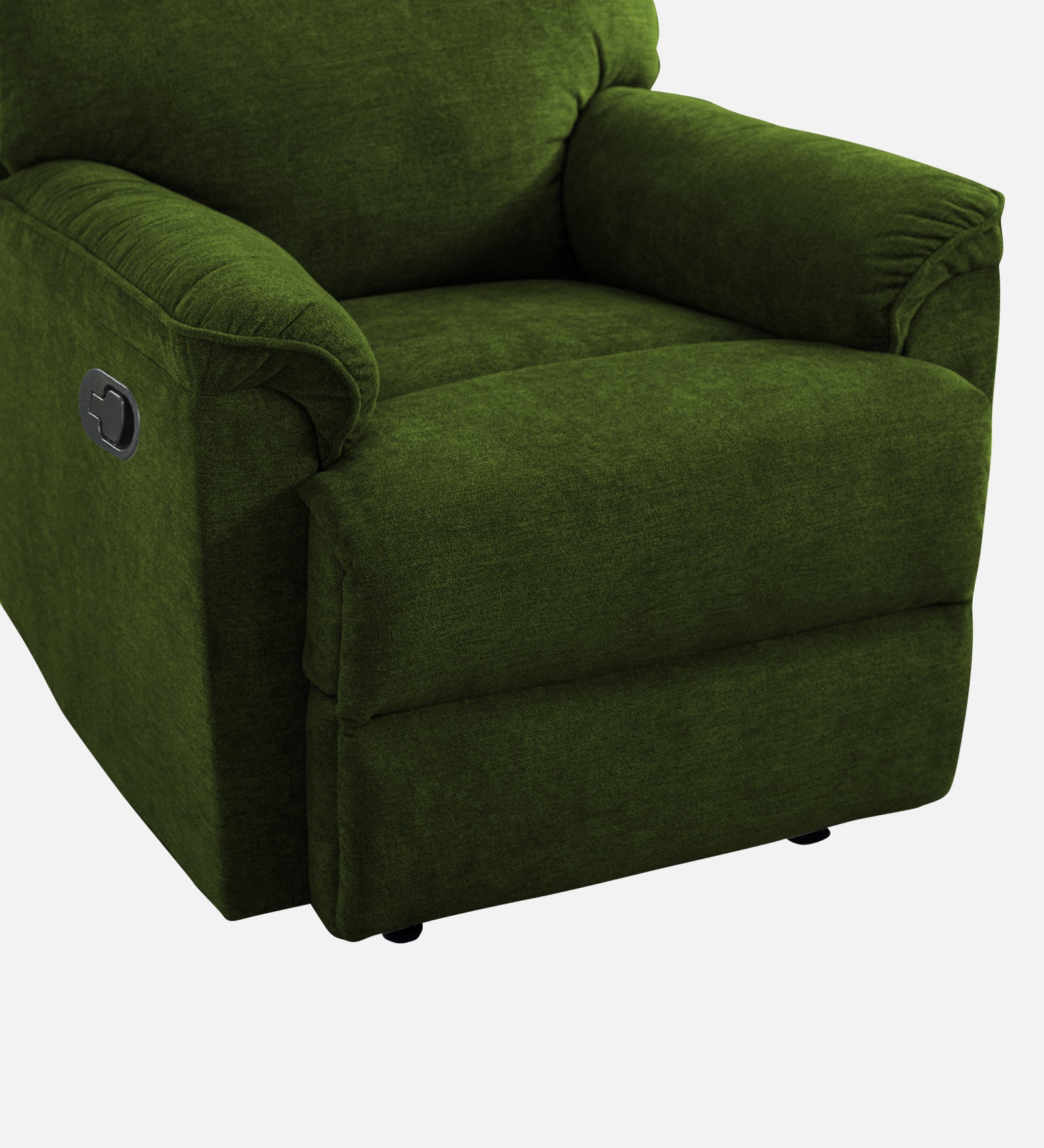 Abby Fabric 1 Seater Manual Recliner In Olive Green Colour - Febonic Living