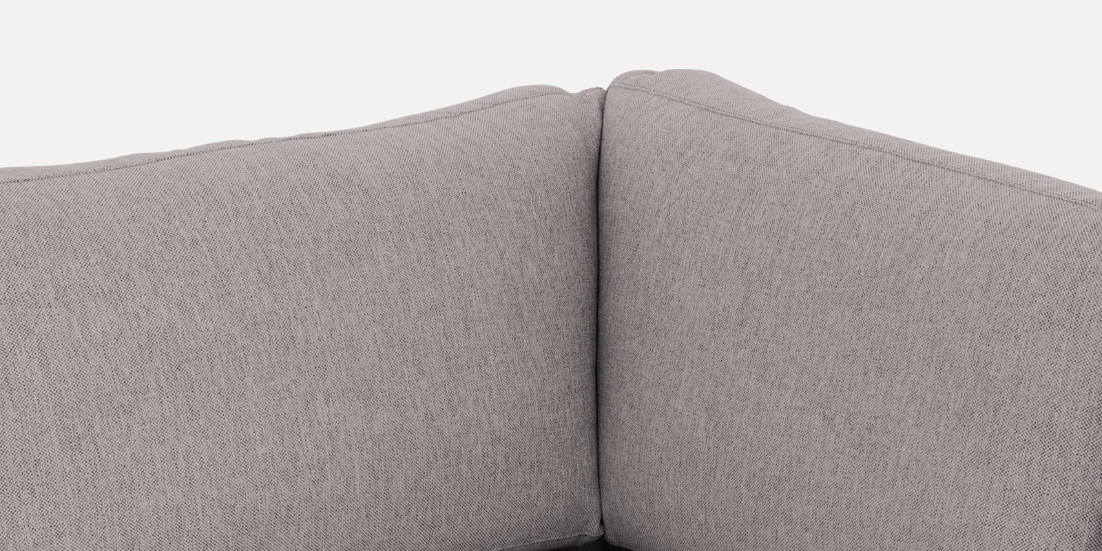 Freedom Velvet 6 Seater RHS Corner Sofa In Pearl Grey Colour With Ottoman - Febonic Living