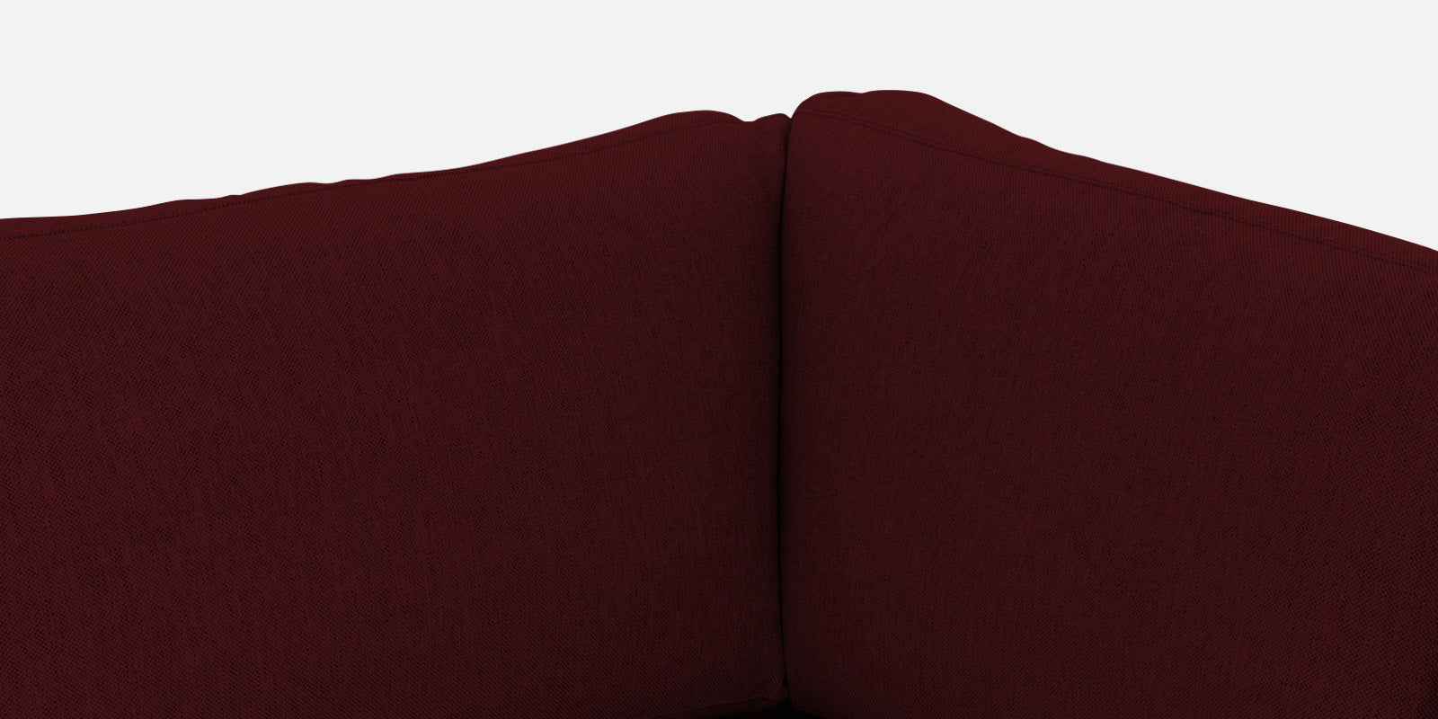 Freedom Velvet 6 Seater RHS Corner Sofa In Blood Maroon Colour With Ottoman - Febonic Living