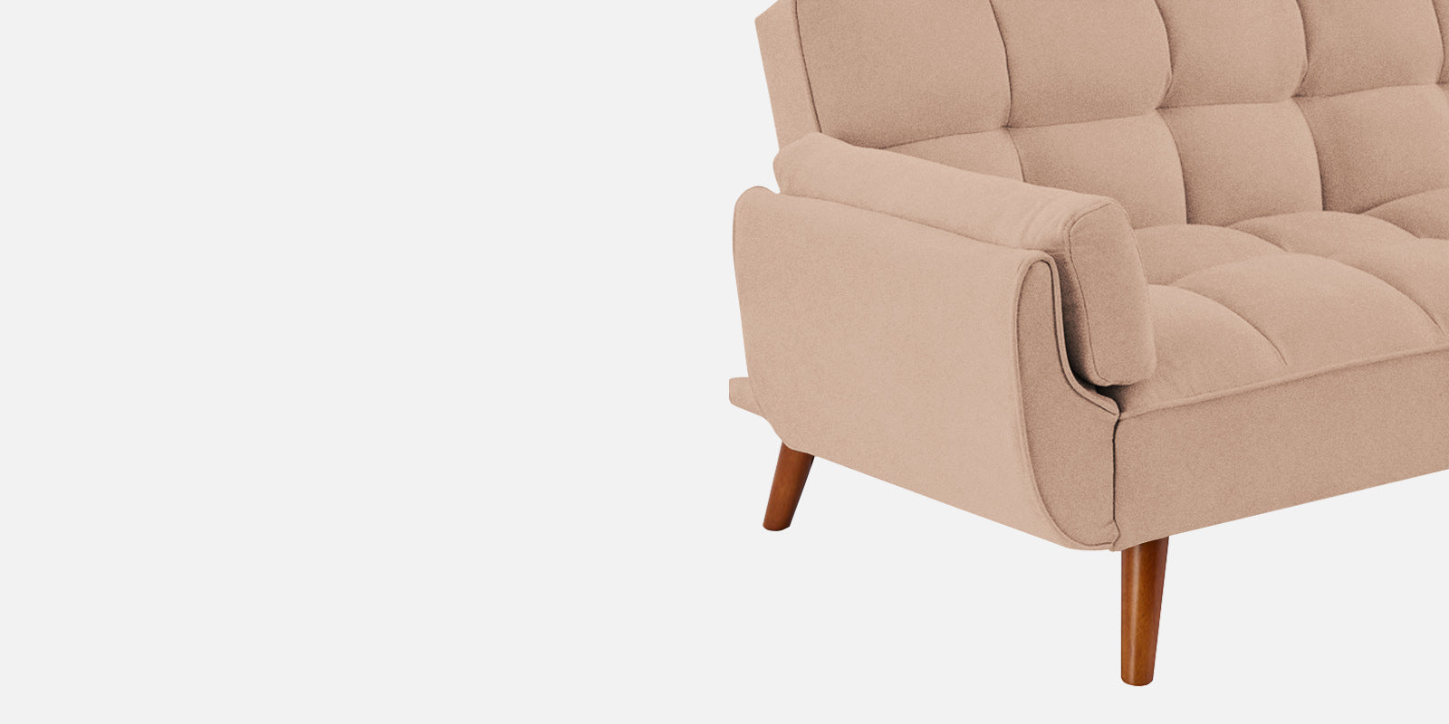 Melano Fabric 3 Seater Convertible Sofa Cum Bed In Olive Beige Colour - Febonic Living