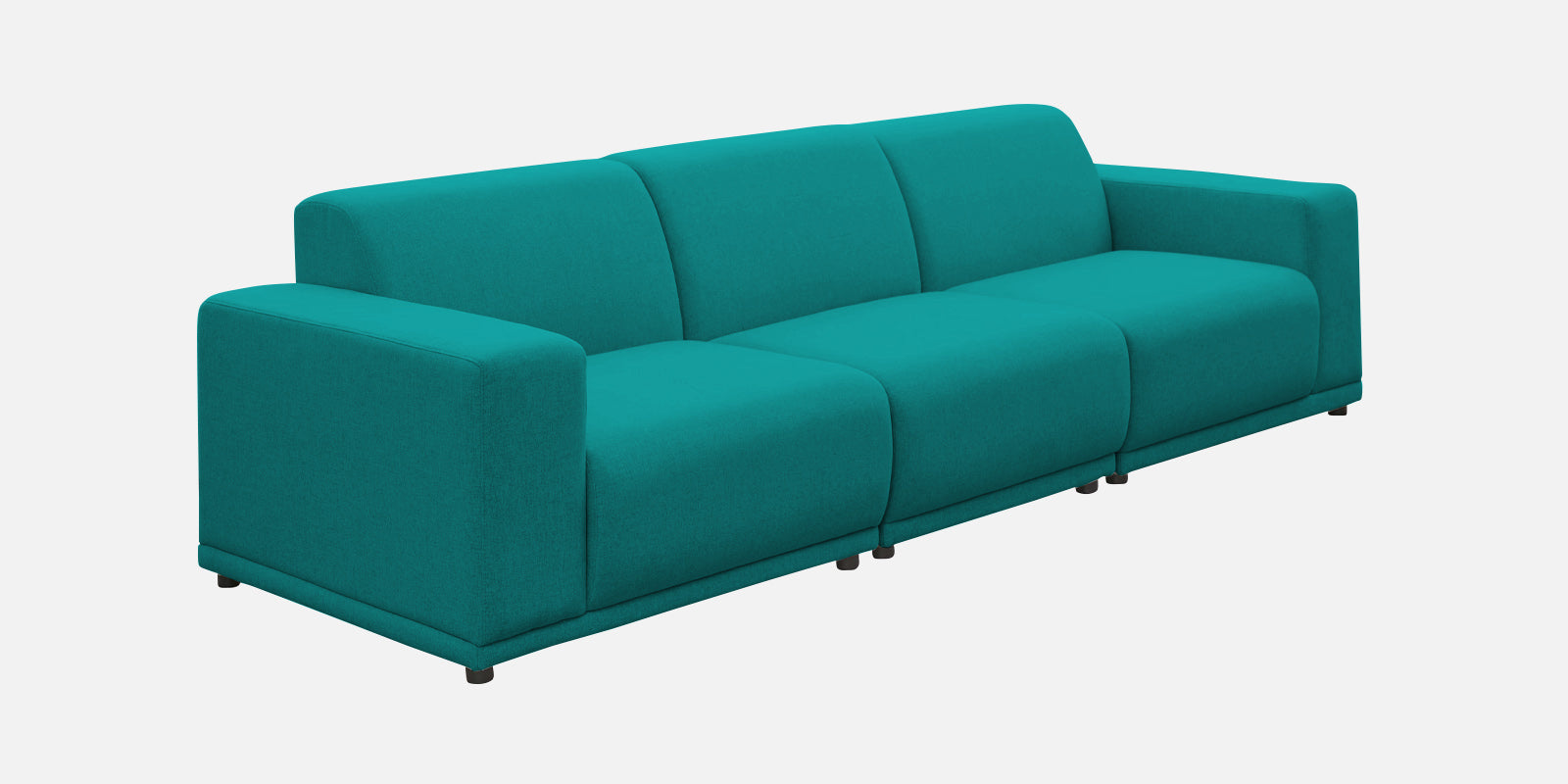 Adam Fabric RHS Sectional Sofa (3+Ottoman Lounger) In Sea green Colour - Febonic Living