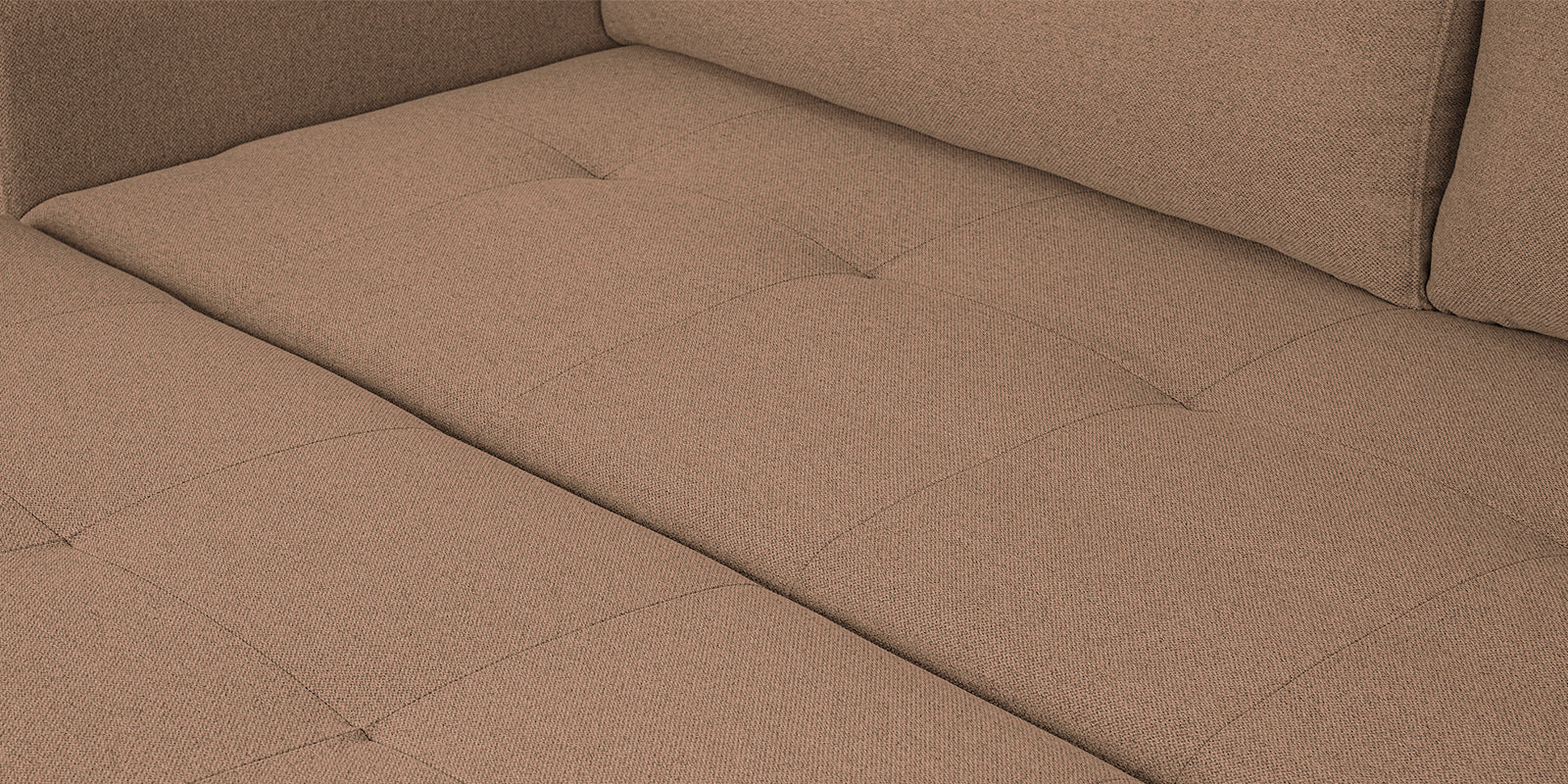 Sigma Fabric 3 Seater Pull Out Sofa Cum Bed In Cosmic Beige Colour - Febonic Living