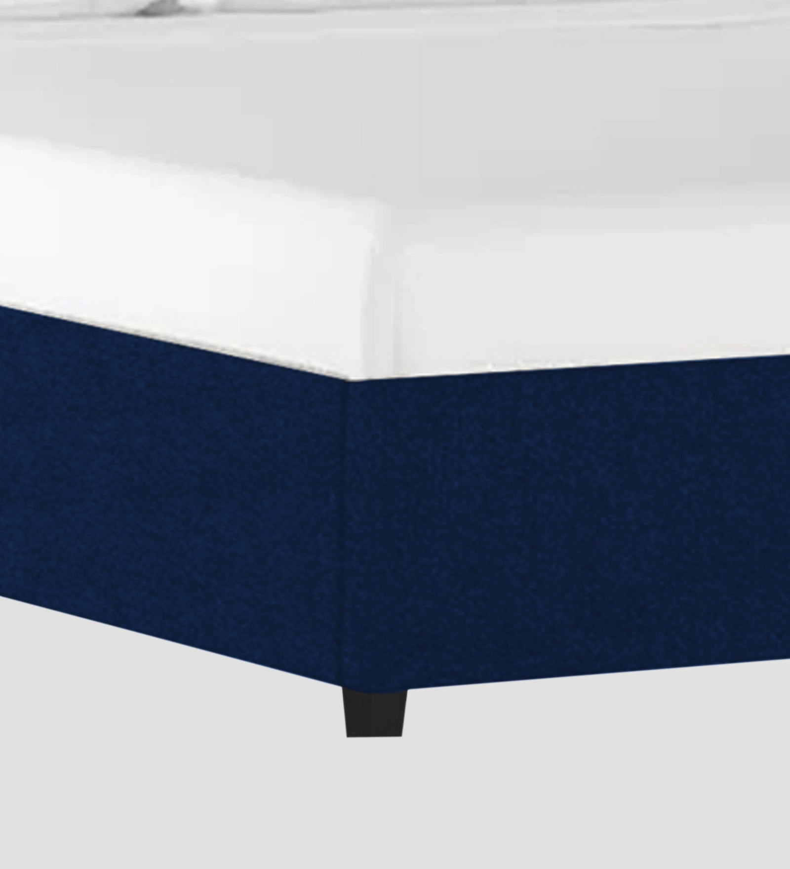 Asyra Velvet Queen Size Bed in Imperial Blue Colour With Box Storage - Febonic Living