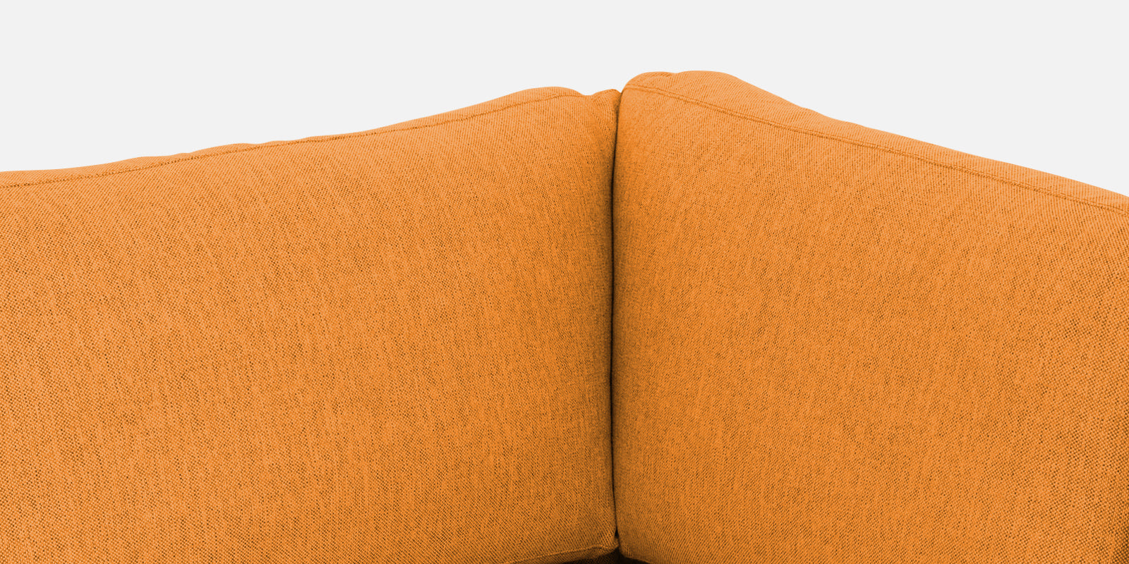 Freedom Velvet 6 Seater RHS Corner Sofa In Tangerine Orange Colour With Ottoman - Febonic Living