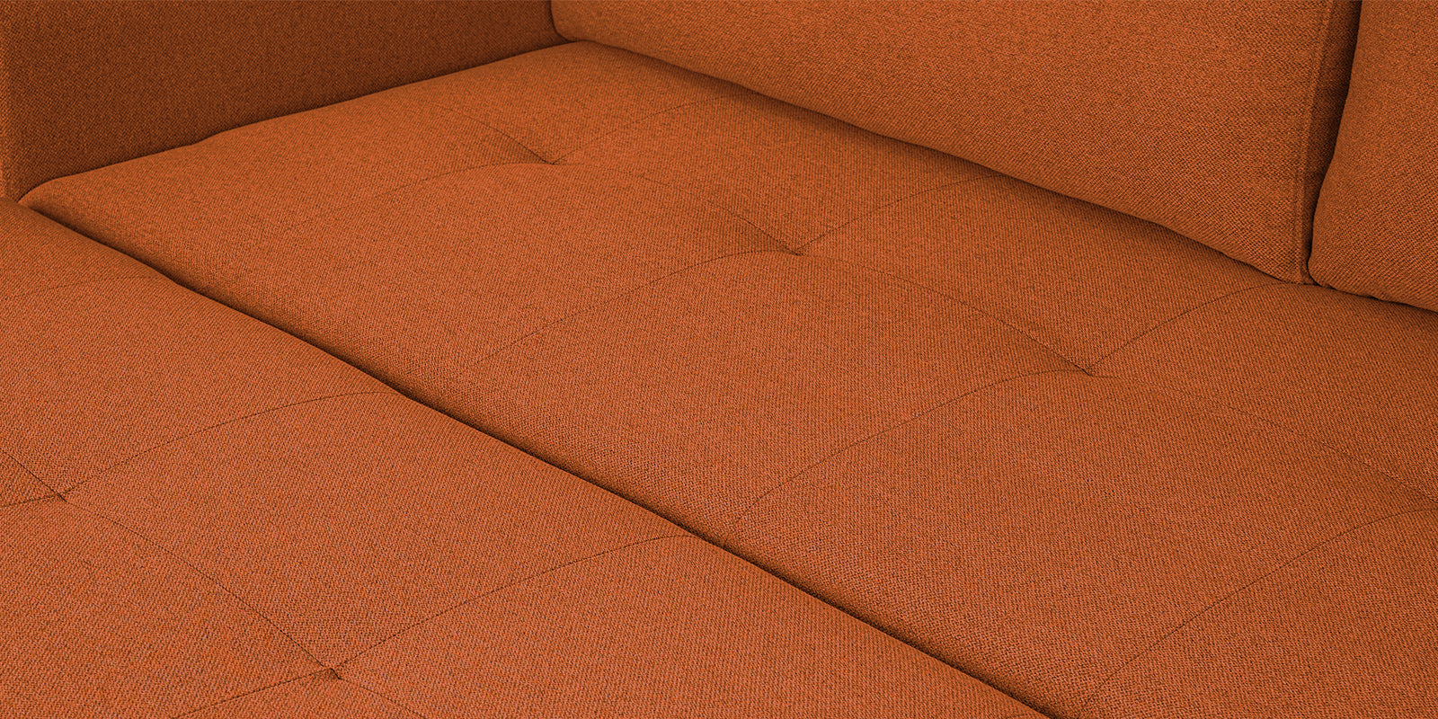 Sigma Fabric 3 Seater Pull Out Sofa Cum Bed In Vivid Orange Colour - Febonic Living