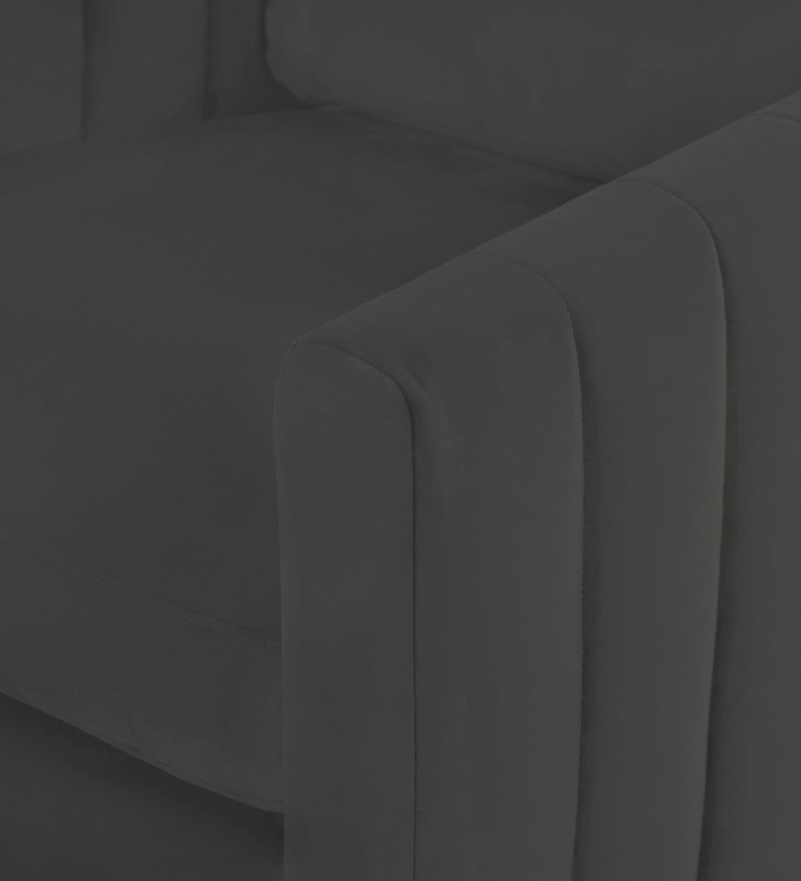 Haru Velvet 1 Seater Sofa In Hory Grey Colour - Febonic Living