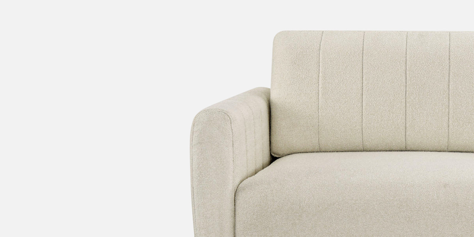 Vima Fabric 3 Seater Pull Out Sofa Cum Bed In Ivory Cream Colour - Febonic Living