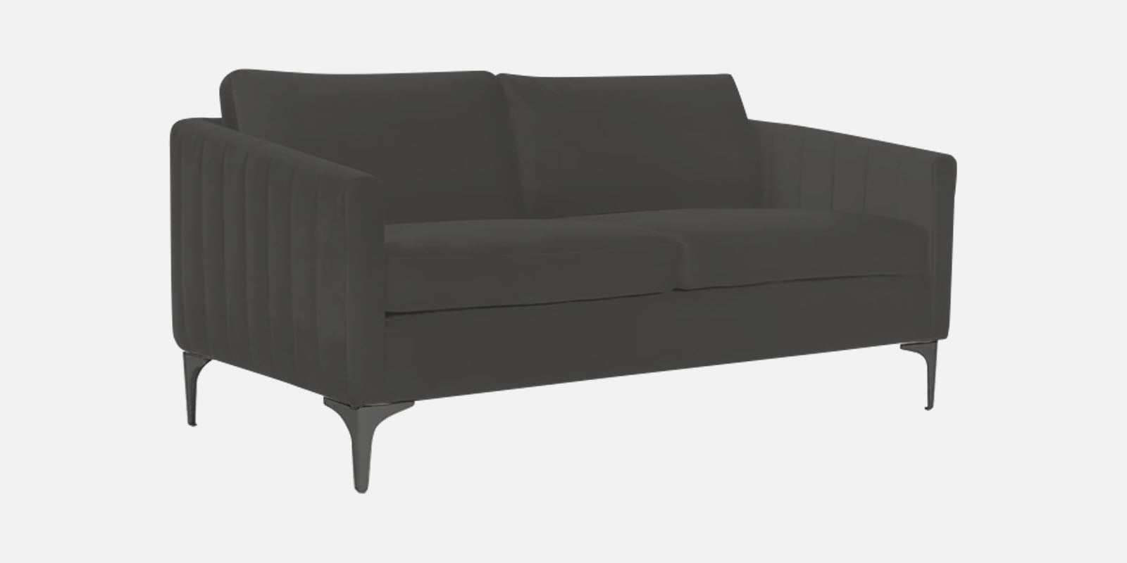 Haru Velvet 2 Seater Sofa In Hory Grey Colour