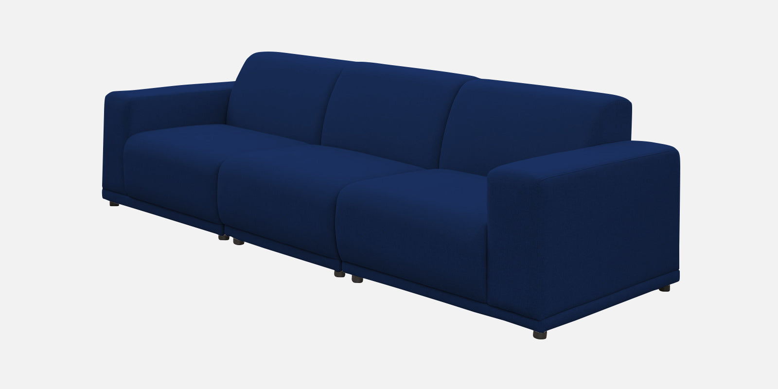 Adam Fabric LHS Sectional Sofa (3+Ottoman Lounger) In Royal Blue Colour - Febonic Living
