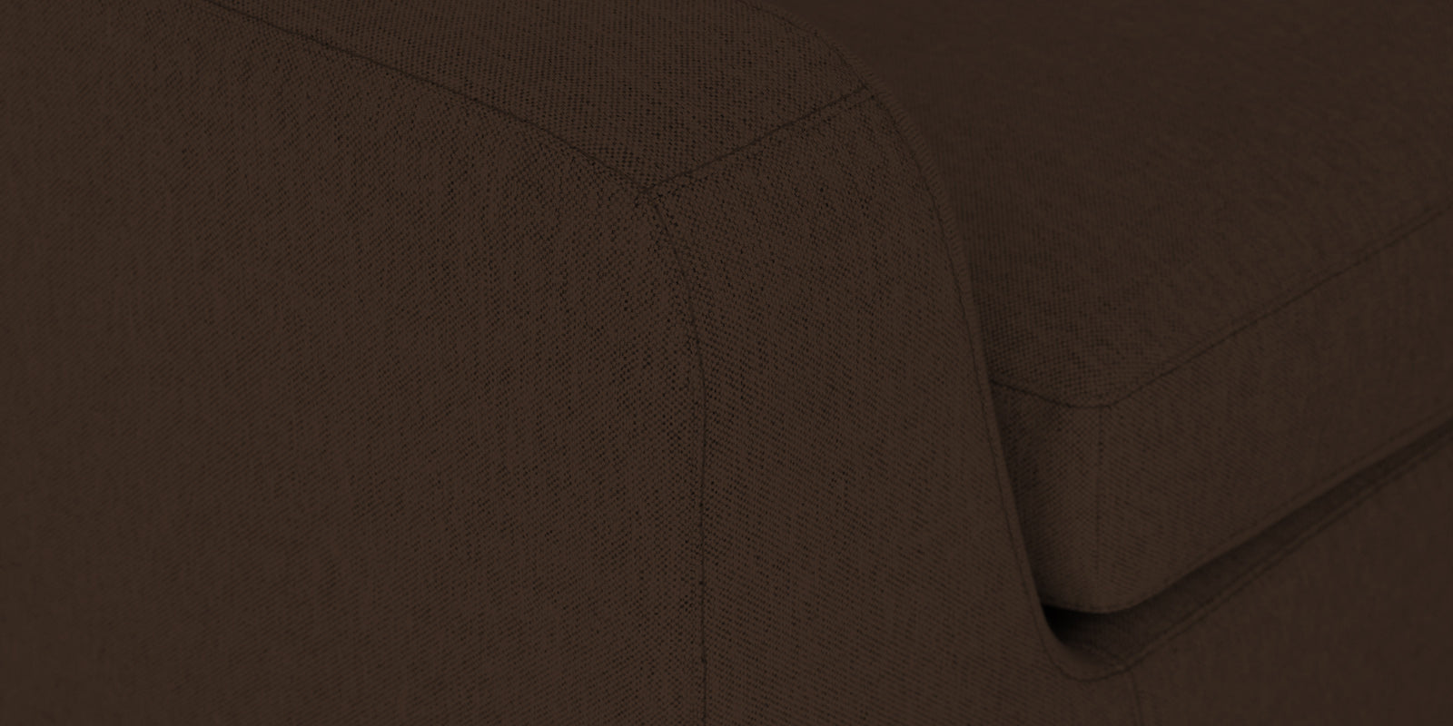 Freedom Velvet 6 Seater LHS Corner Sofa In Cholocate Brown Colour With Ottoman - Febonic Living