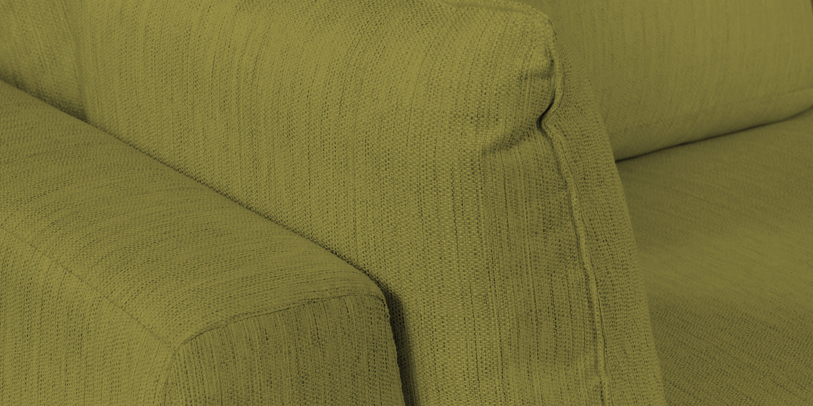 Ziggy Fabric RHS Sectional Sofa (3+Lounger) In Kelly Green Colour - Febonic Living