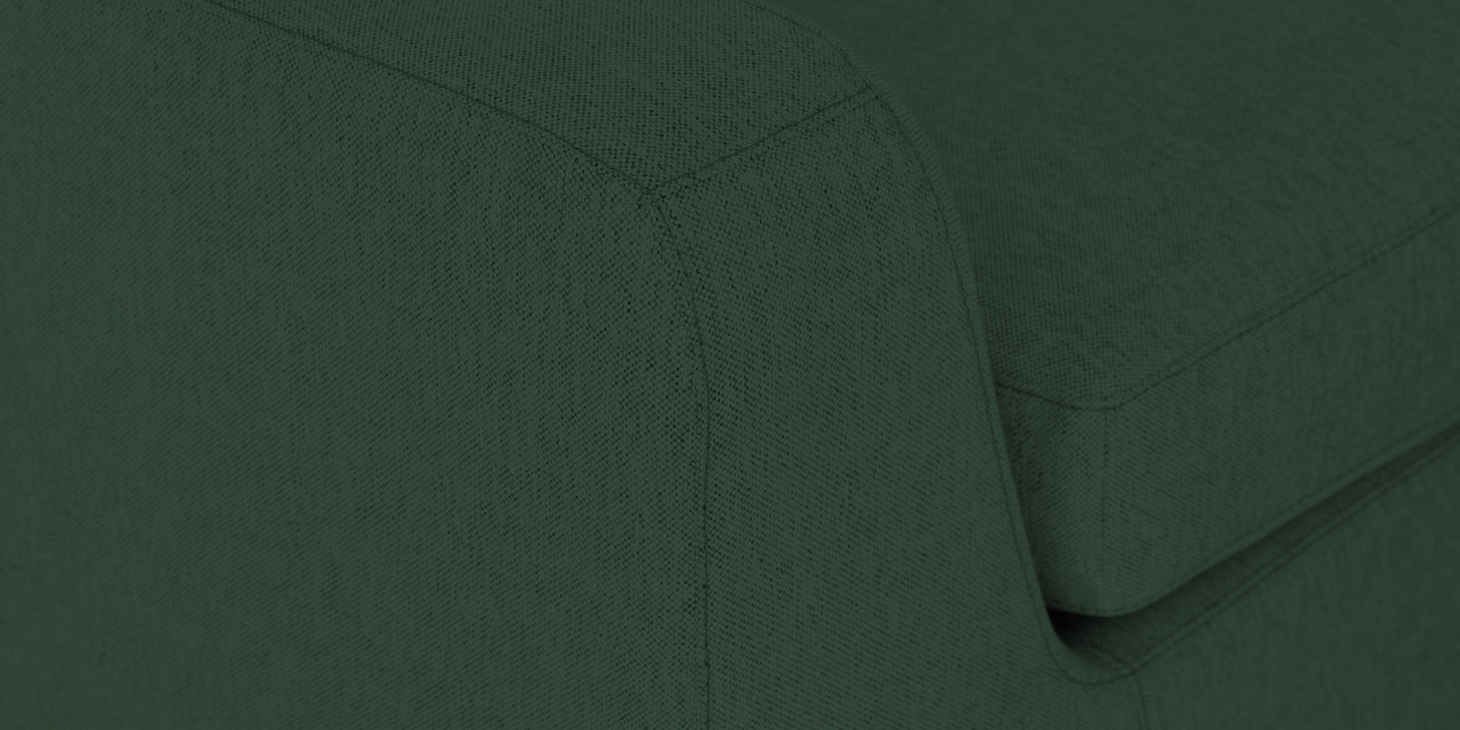 Freedom Velvet 6 Seater LHS Corner Sofa In Amazon Green Colour With Ottoman - Febonic Living