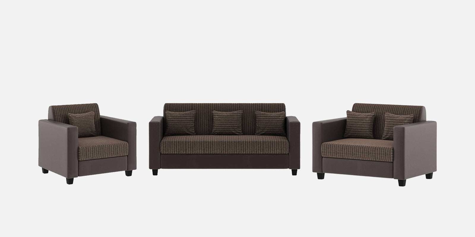 Baley Fabric 3+2+1 Sofa Seater Sofa in Lama Brown Colour - Febonic Living