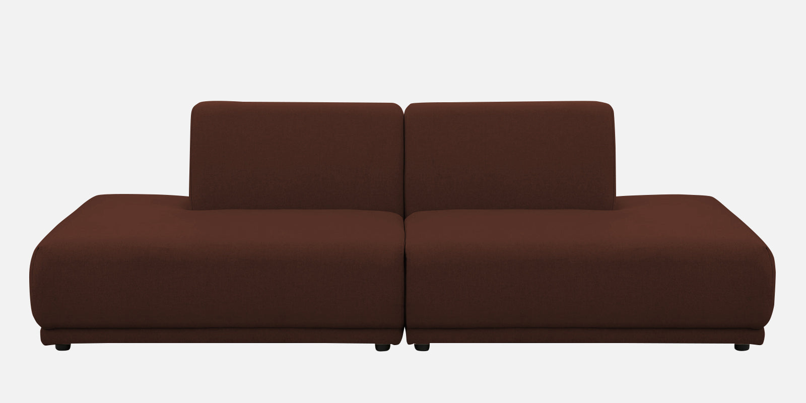 Adam Fabric RHS Sectional Sofa (3+Ottoman Lounger) In Coffee Brown Colour - Febonic Living