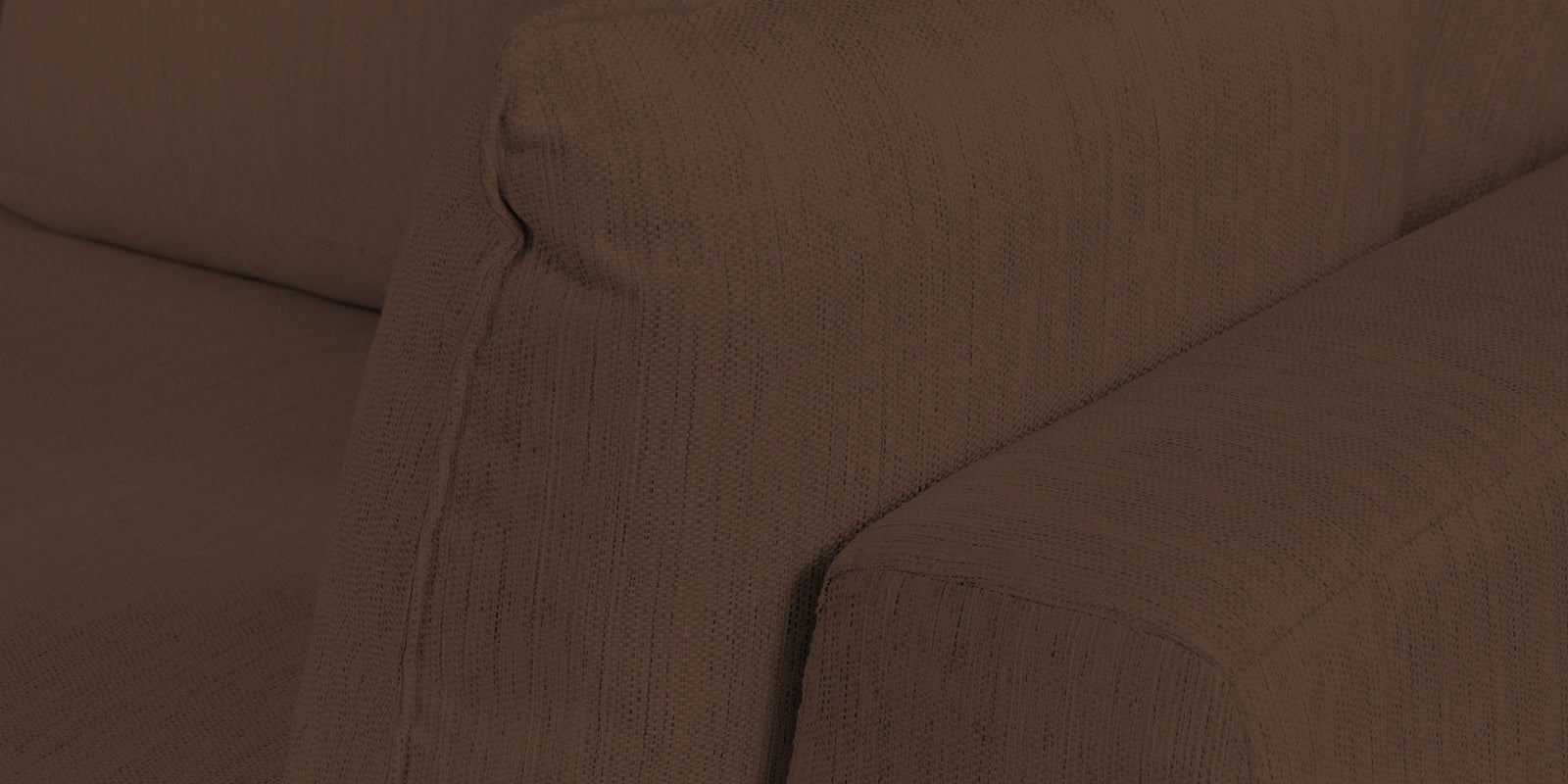 Ziggy Fabric LHS Sectional Sofa (3+Lounger) In Ash Brown Colour - Febonic Living