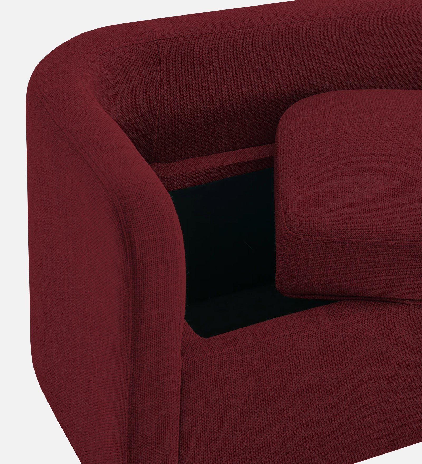 Cooper Fabric Storage Bench In Blood Maroon Colour - Febonic Living