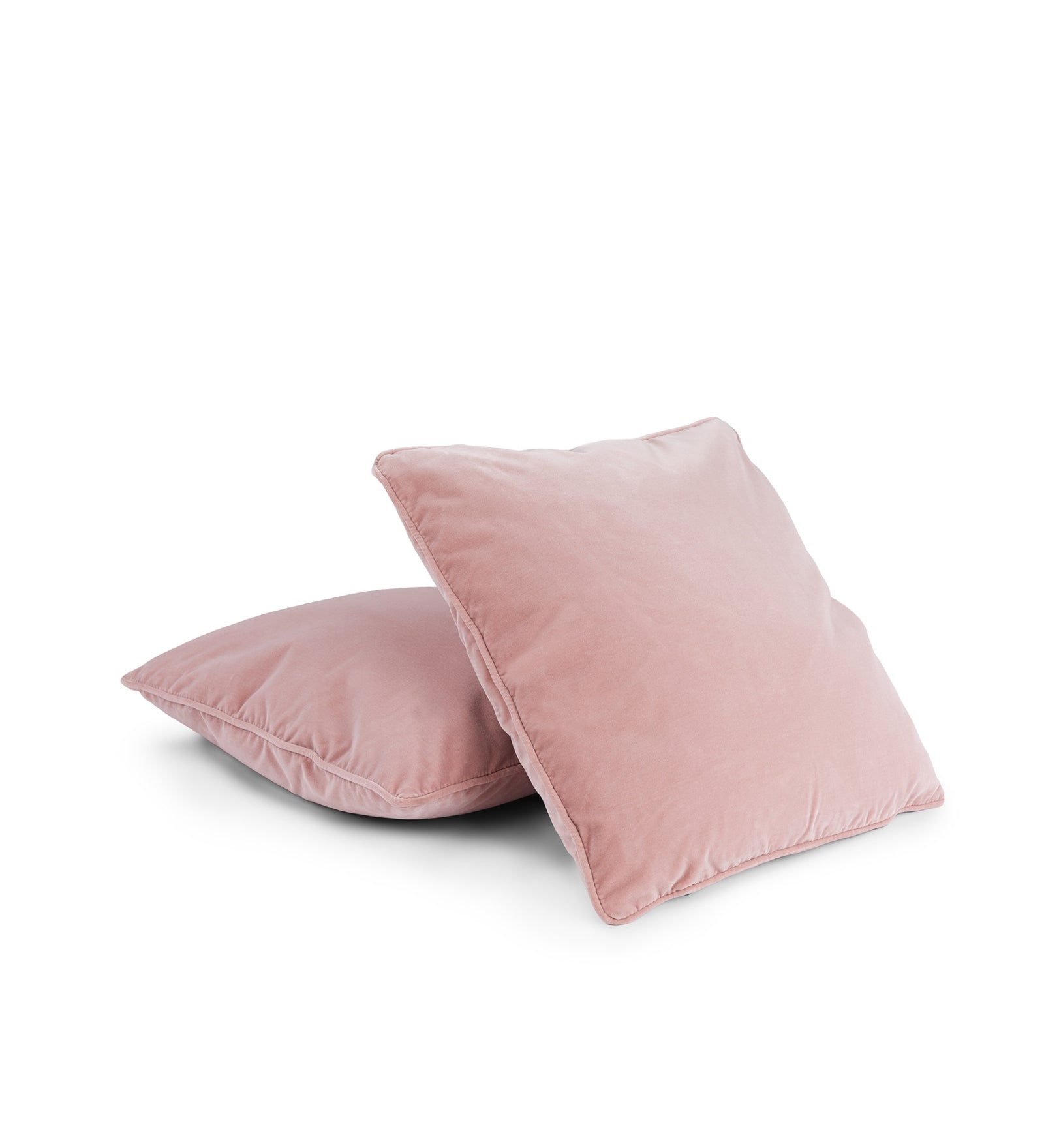 Lucca Velvet 20x20 inches Cushion + Covers (Pack of 2) In Millennial pink Colour - Febonic Living