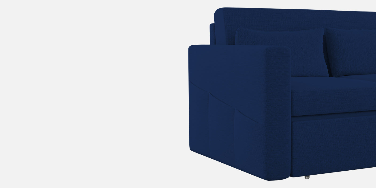 River Fabric 3 Seater Pull Out Sofa Cum Bed In Royal Blue Colour - Febonic Living