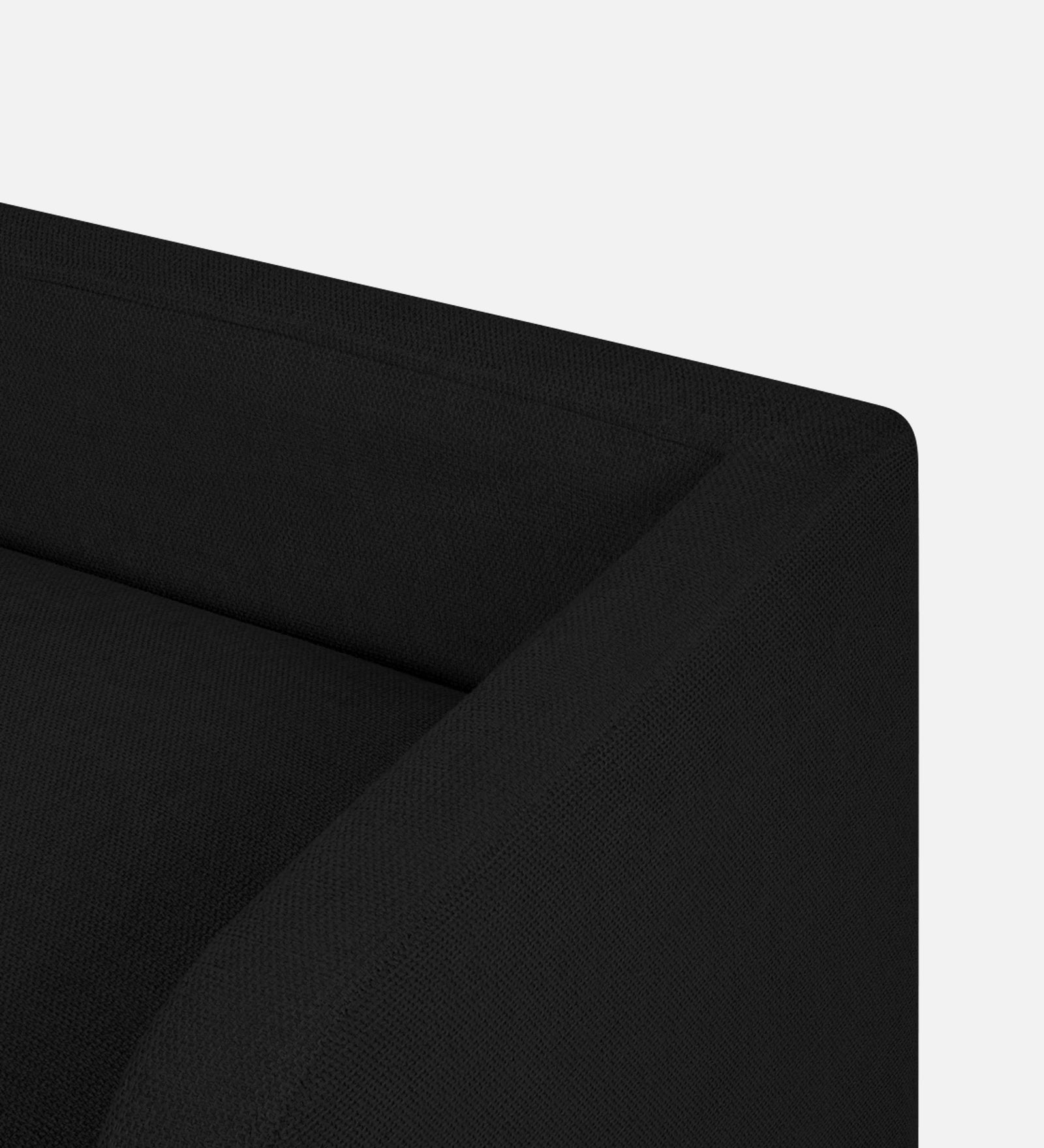 Maya Fabric Bench In Zed Black Colour - Febonic Living