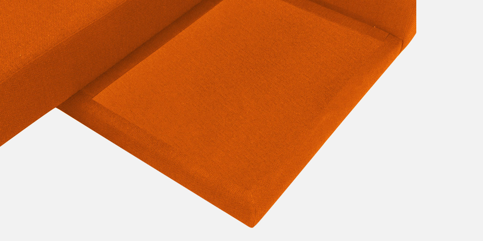 Ira Fabric RHS 6 Seater Convertible Sofa Cum Bed In Vivid Orange Colour - Febonic Living