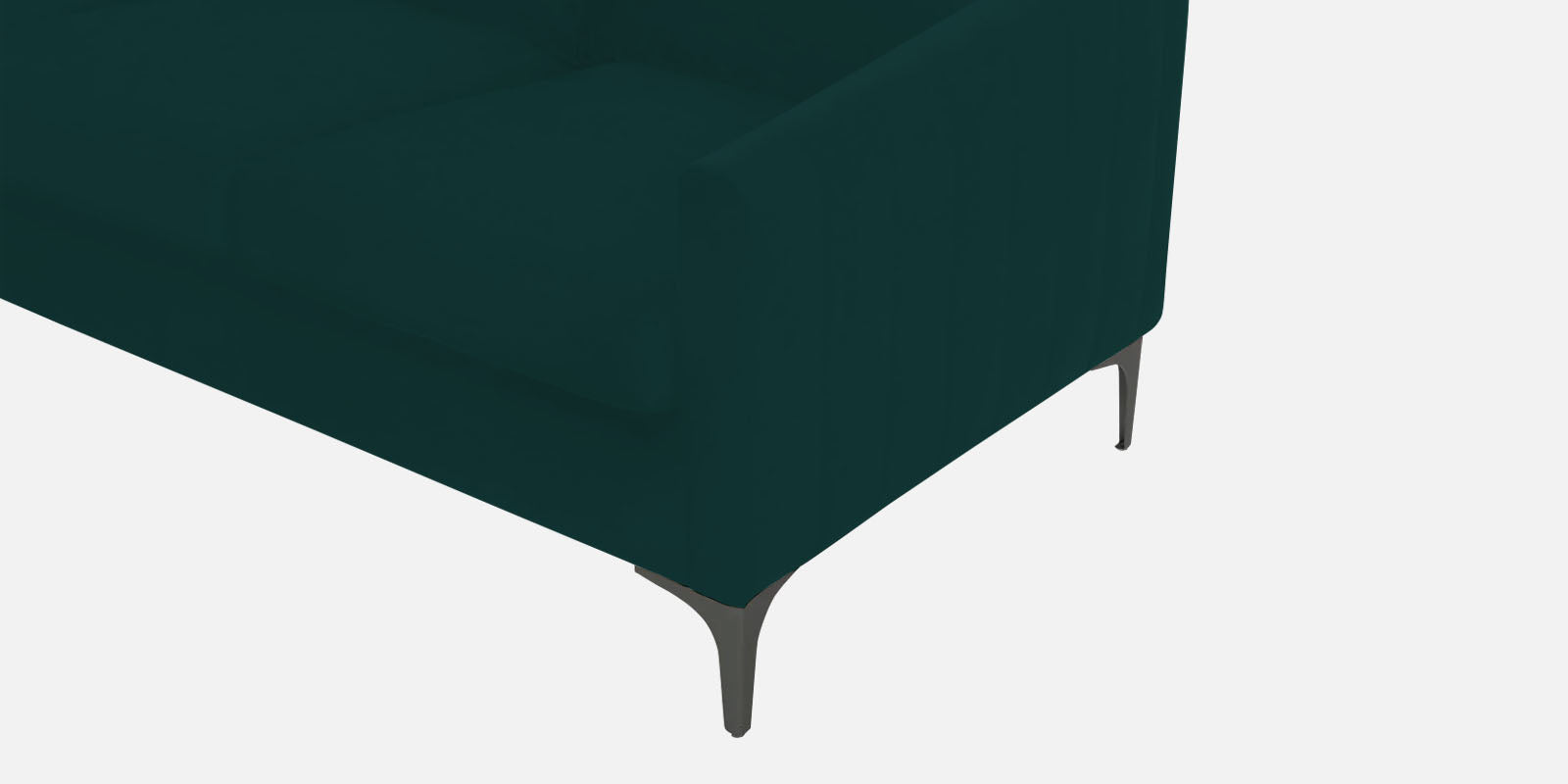 Haru Fabric RHS Sectional Sofa (3+Lounger) In Forest Green Colour - Febonic Living