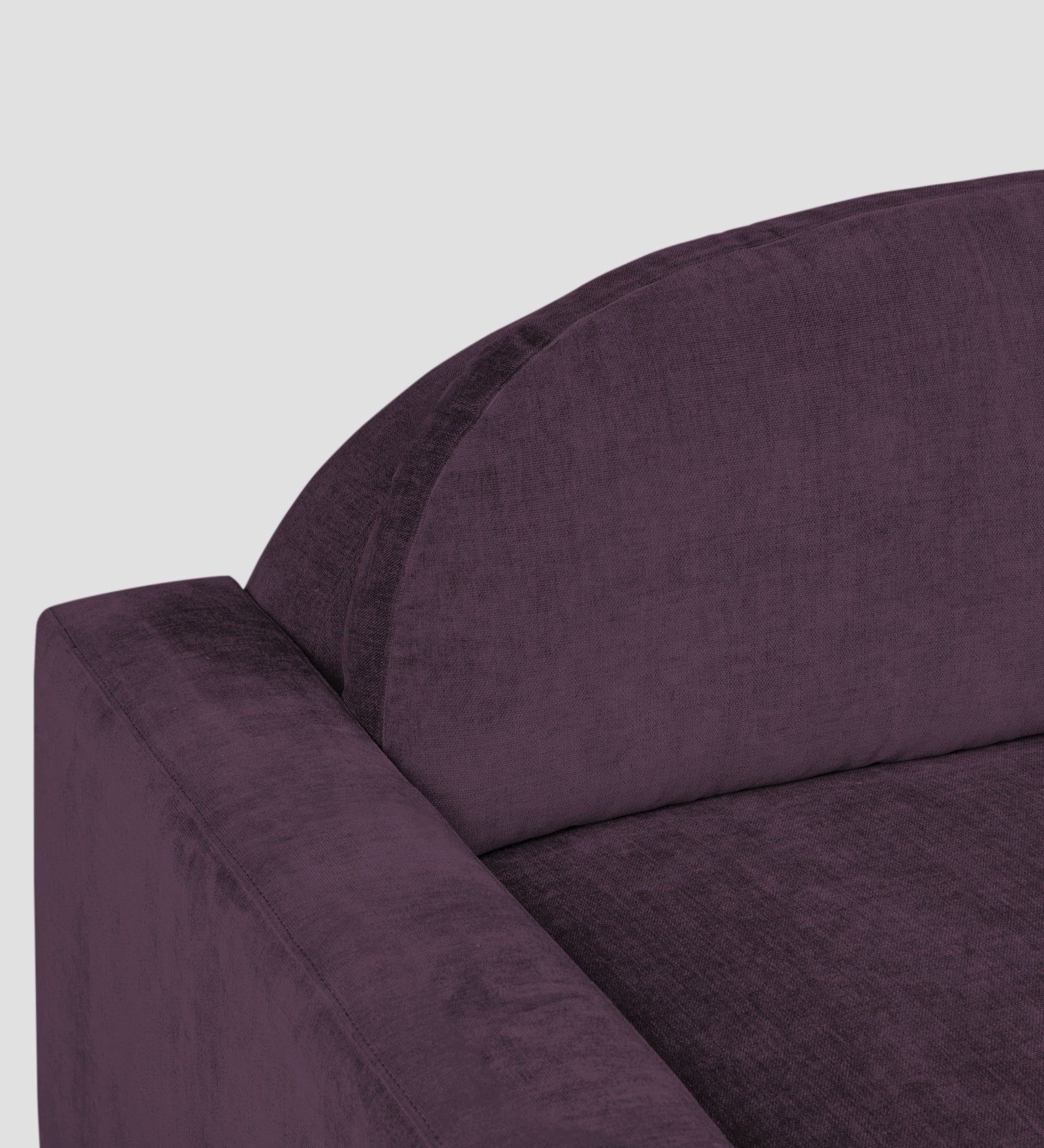 Dara Fabric 1 Seater Sofa In Greek Purple Colour - Febonic Living