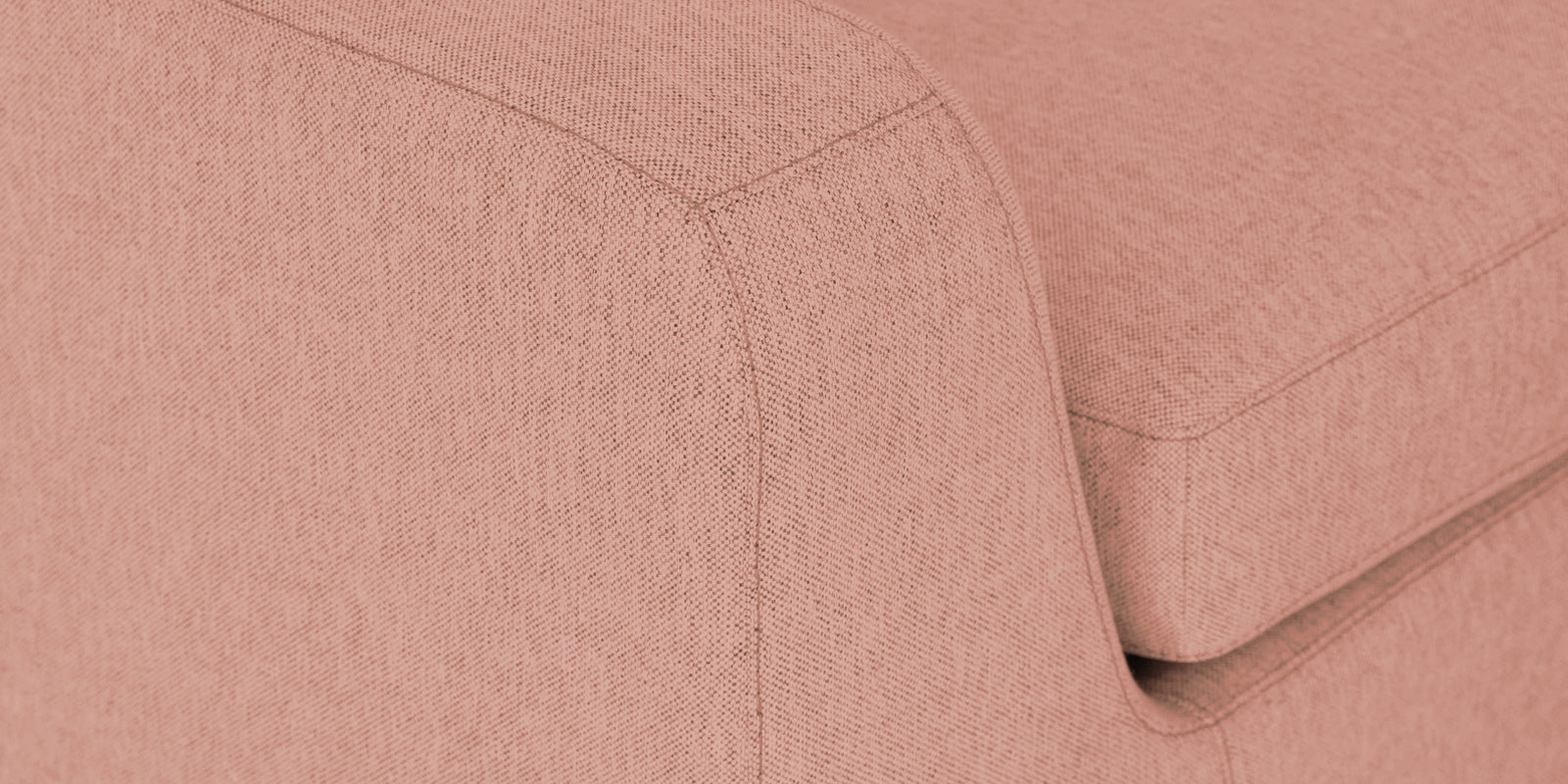 Freedom Velvet 6 Seater LHS Corner Sofa In Blush Pink Colour With Ottoman - Febonic Living