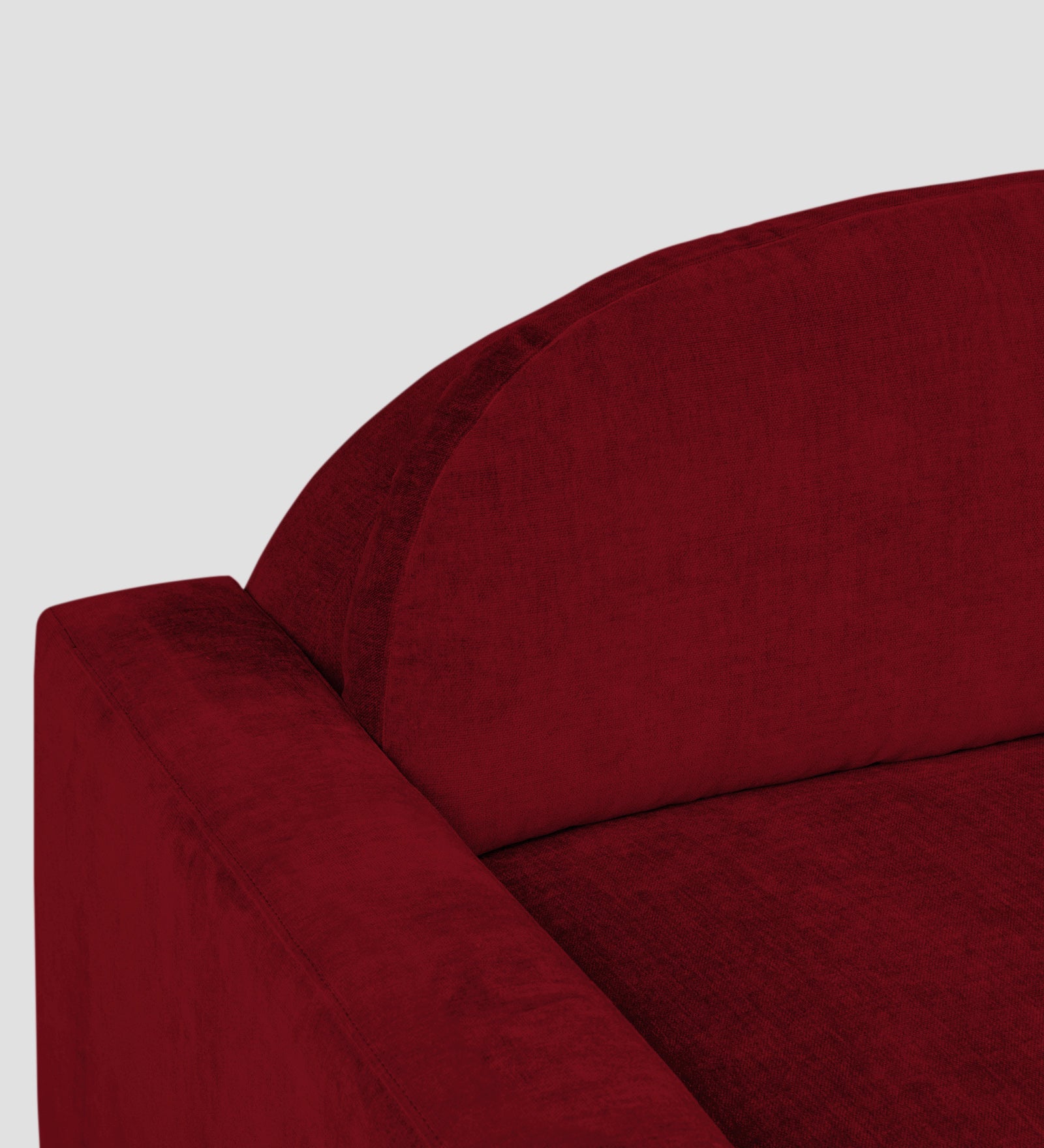 Dara Fabric 1 Seater Sofa In Ruby Red Colour - Febonic Living