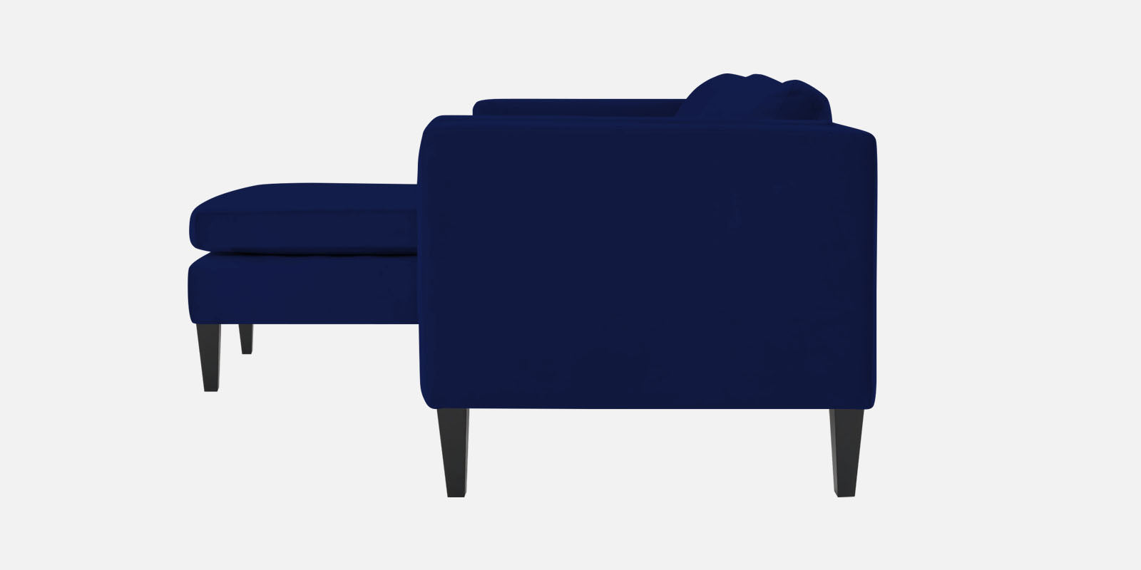 Jasper Velvet Rhs Sectional Sofa 3 Lounger In Dark Blue Colour - Febonic Living