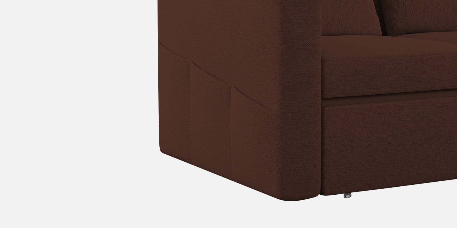 River Fabric 2 Seater Pull Out Sofa Cum Bed In Coffee Brown Colour - Febonic Living