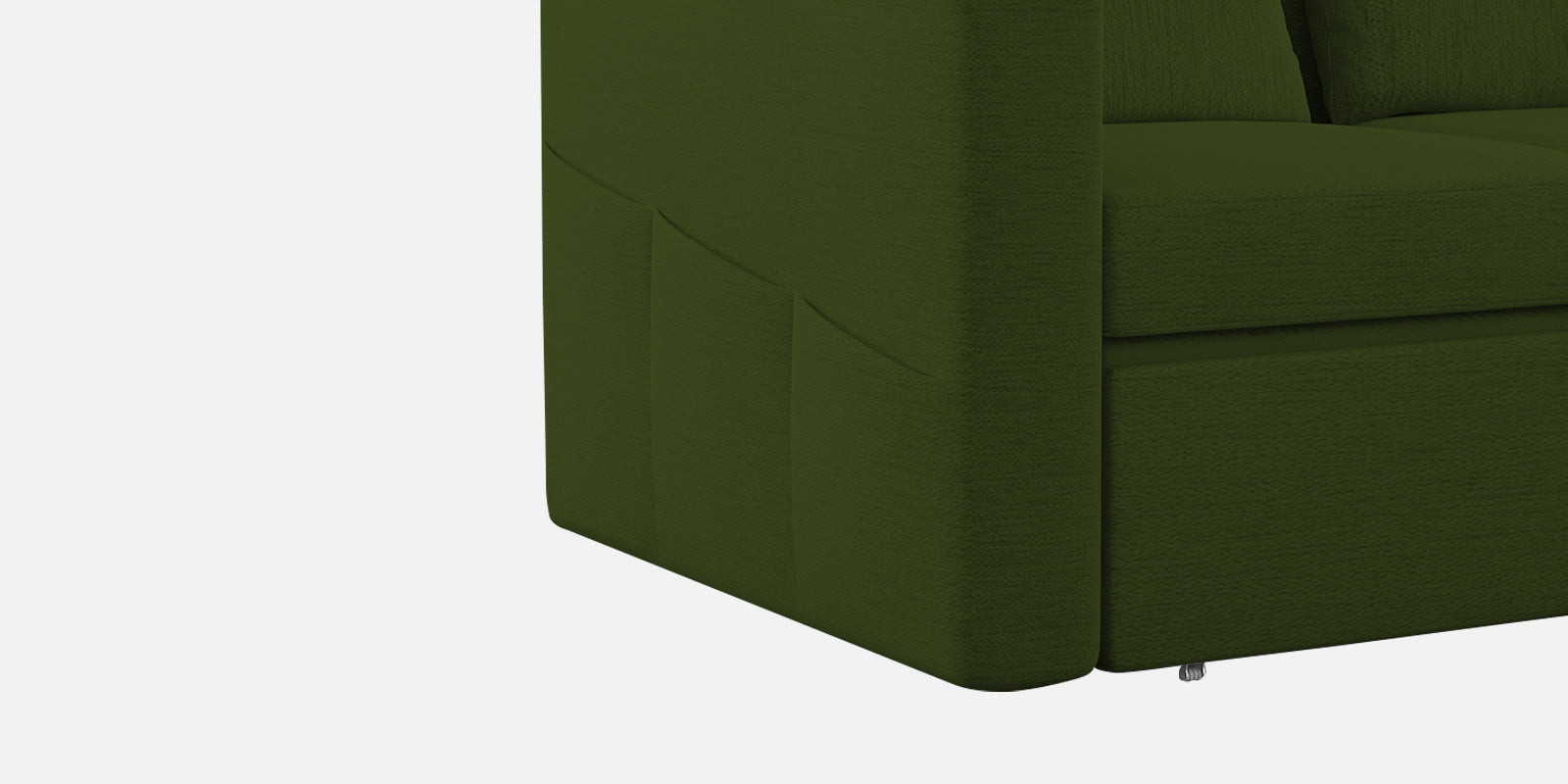 River Fabric 2 Seater Pull Out Sofa Cum Bed In Olive Green Colour - Febonic Living