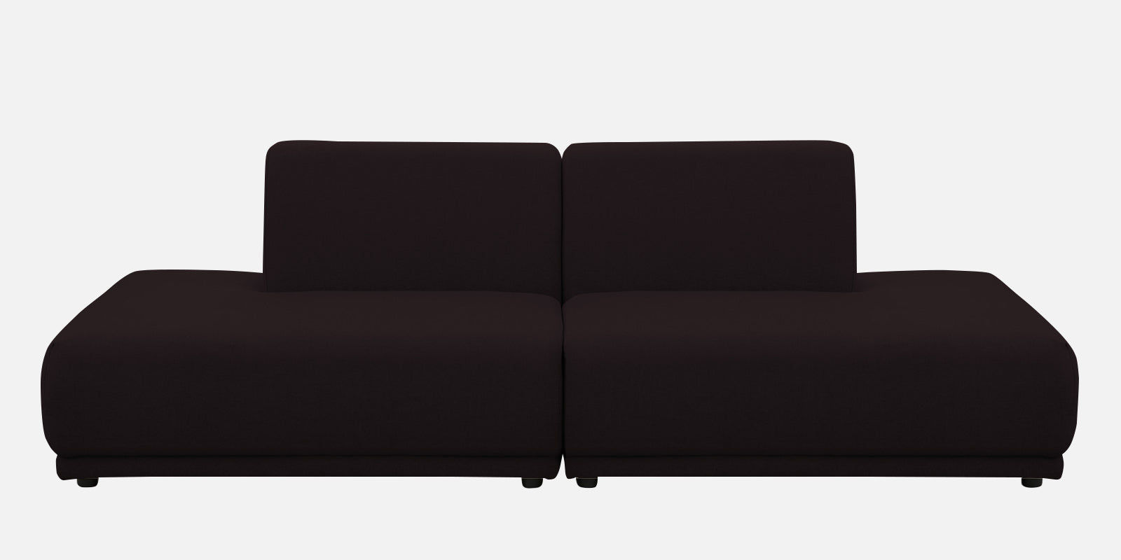 Adam Fabric RHS Sectional Sofa (3+Ottoman Lounger) In Cara Brown Colour - Febonic Living