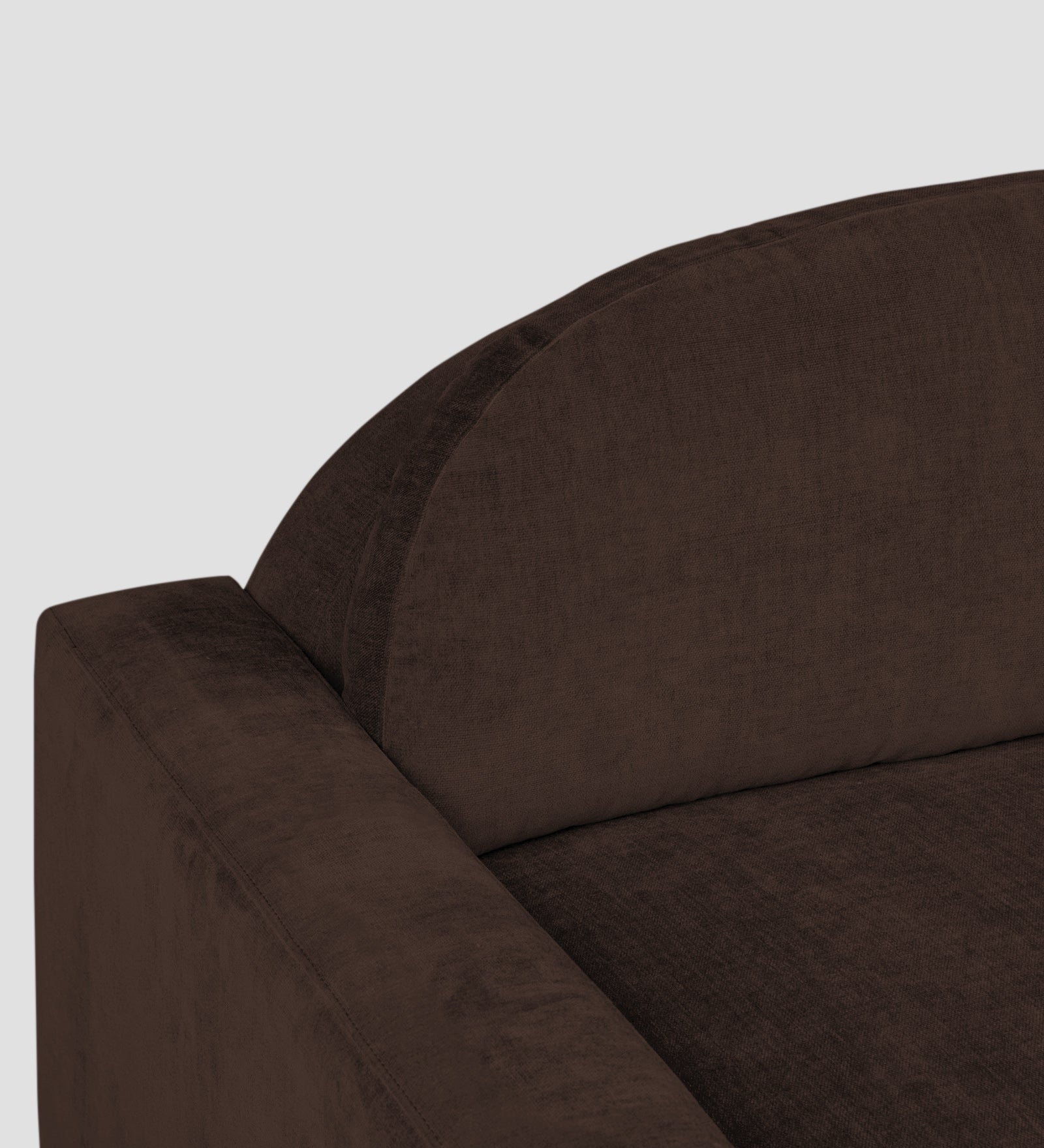 Dara Fabric 1 Seater Sofa In Coffee Brown Colour - Febonic Living