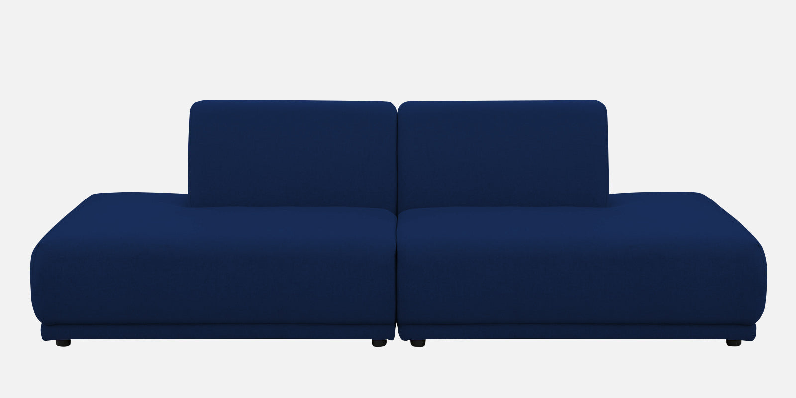 Adam Fabric LHS Sectional Sofa (3+Ottoman Lounger) In Royal Blue Colour - Febonic Living