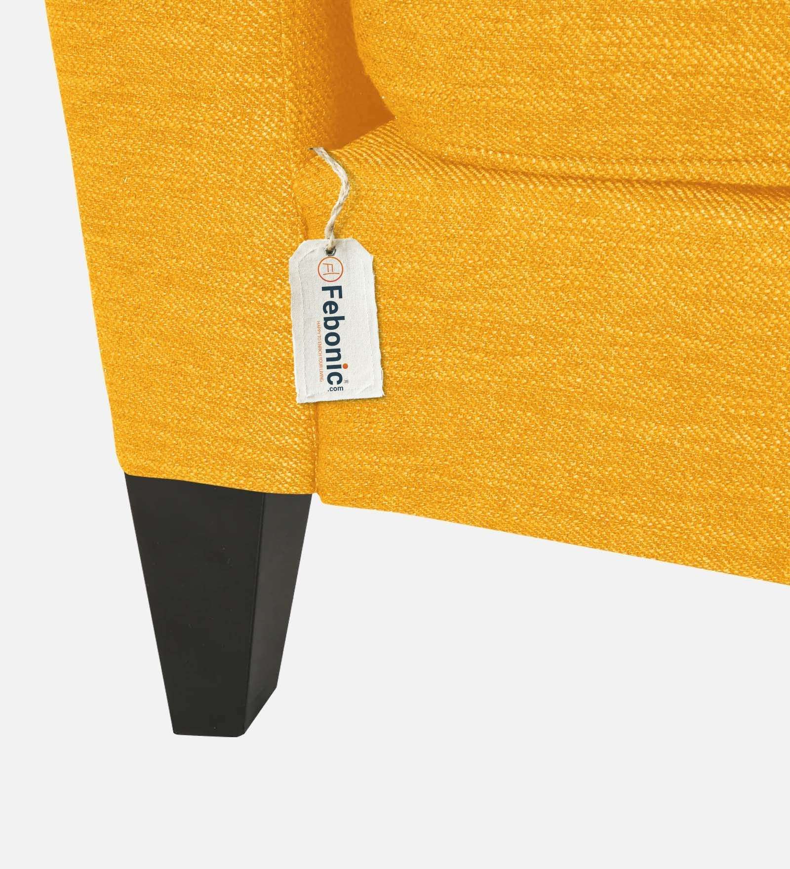 Nigar Fabric 1 Seater Sofa In  Bold Yellow Colour - Febonic Living