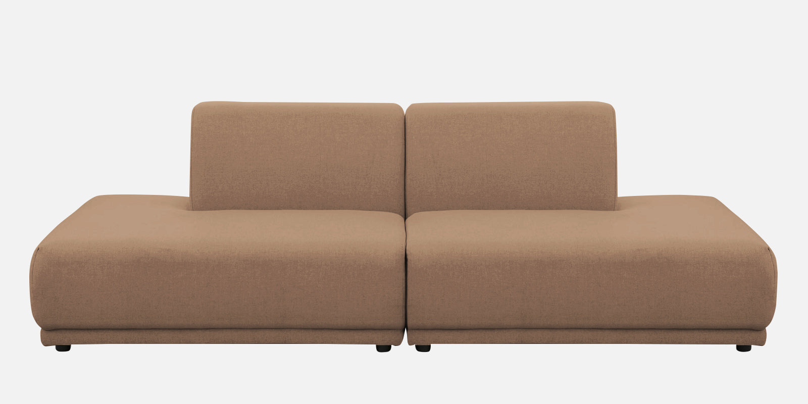 Adam Fabric RHS Sectional Sofa (3+Ottoman Lounger) In Cookie Beige Colour