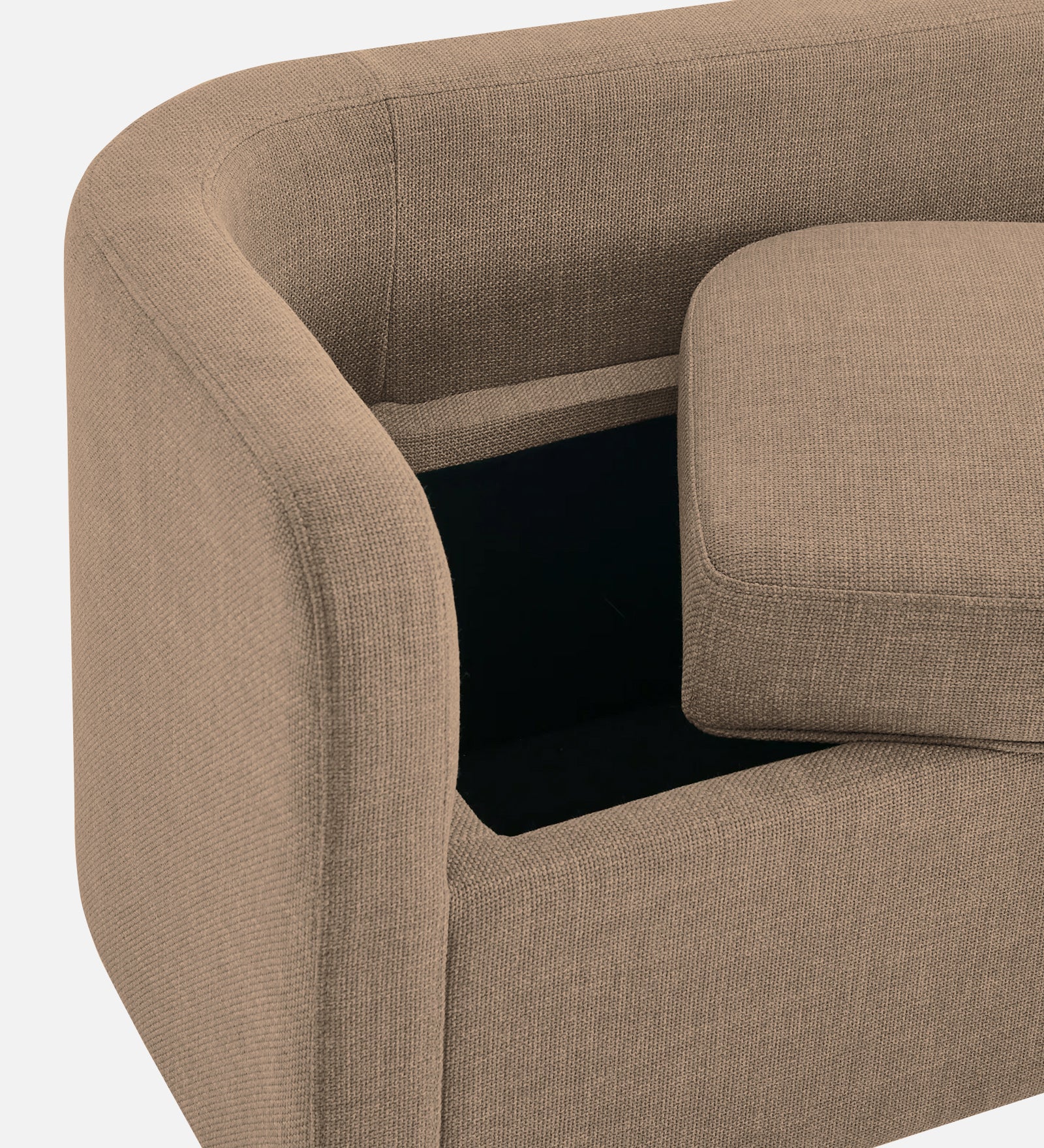 Cooper Fabric Storage Bench In Cookie Beige Colour - Febonic Living