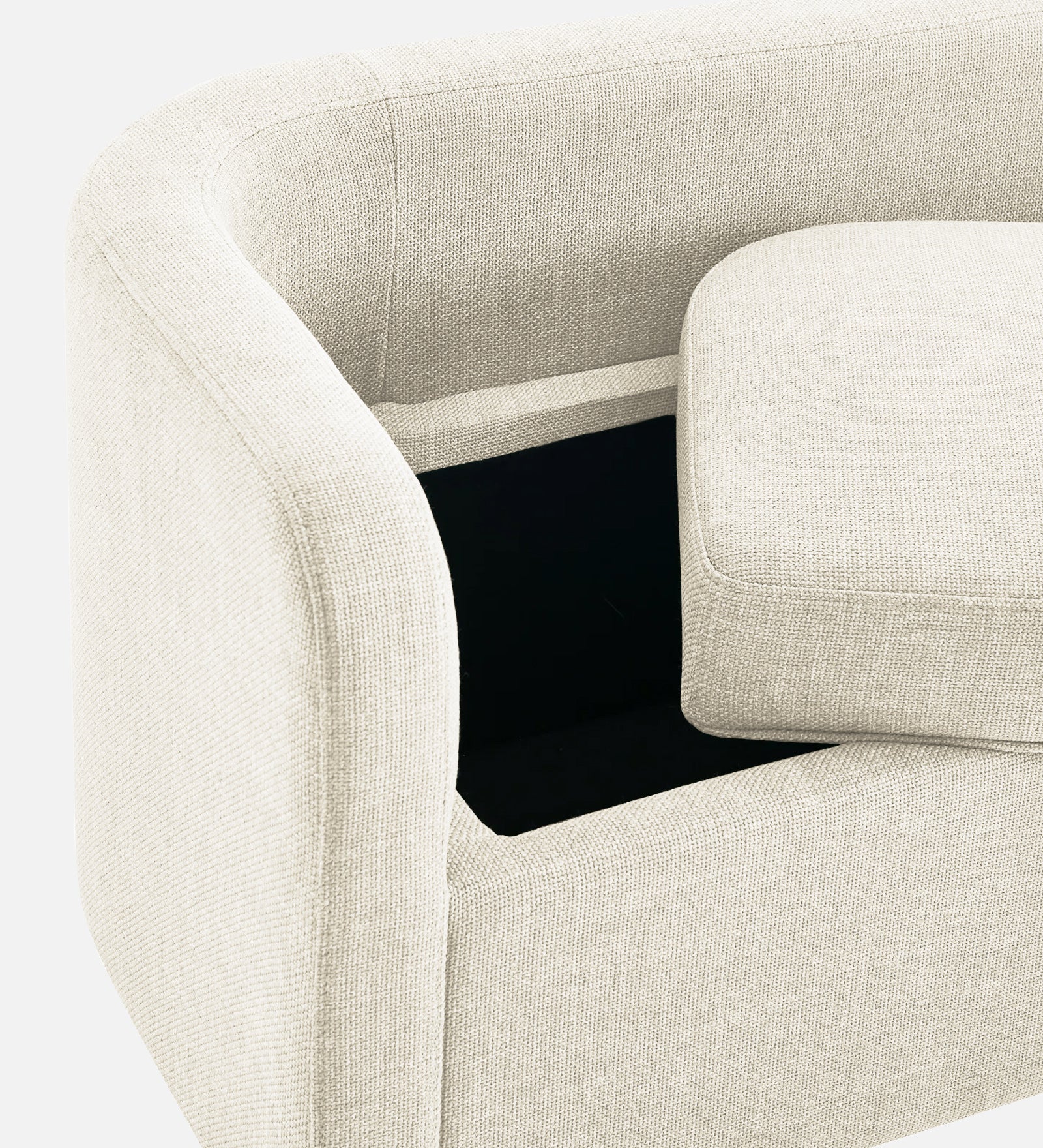 Cooper Fabric Storage Bench In Ivory Cream Colour - Febonic Living