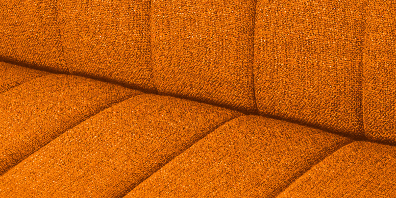 Lara Fabric 3 Seater Sofa In Vivid Orange Colour - Febonic Living